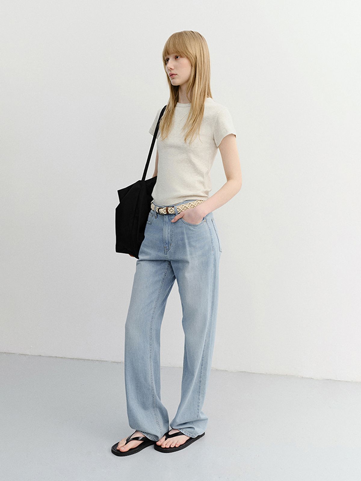 던스트(DUNST) RELAXED SUMMER DENIM PANTS_UDPA6B223_LIGHT BLUE
