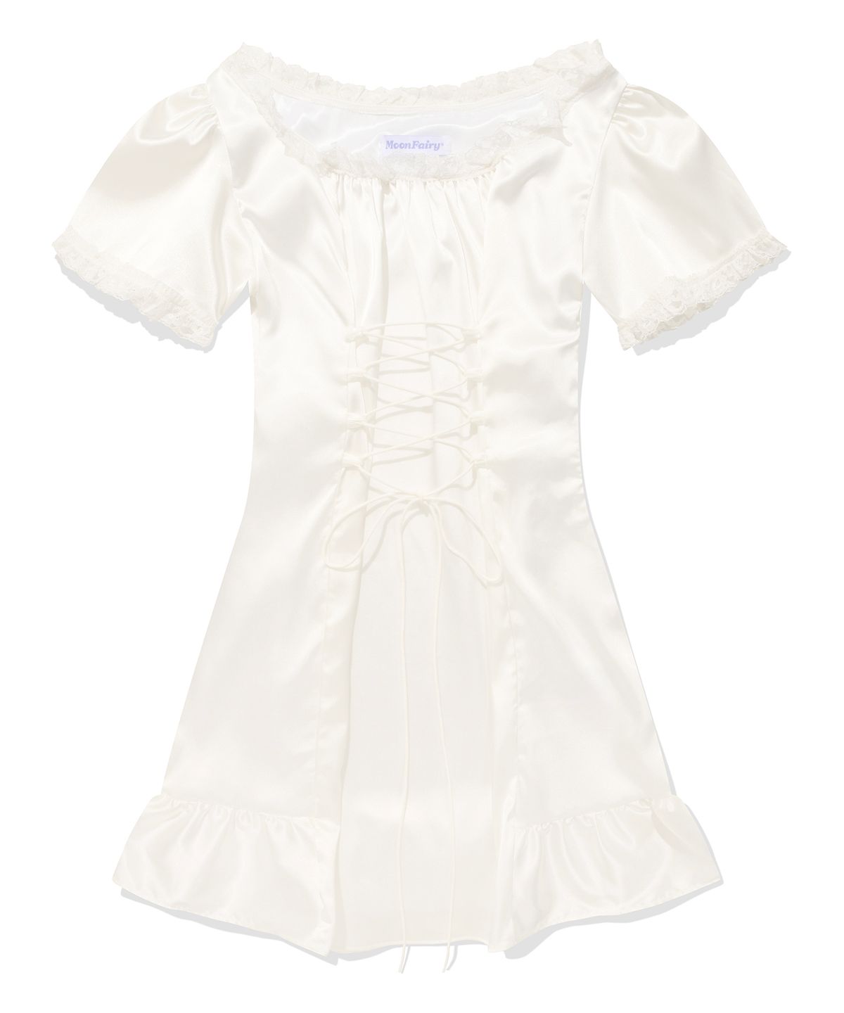 프론트아카이브랩(FRONT ARCHIVE LAB) MF DOLLY PUFF SATIN DRESS-WHITE