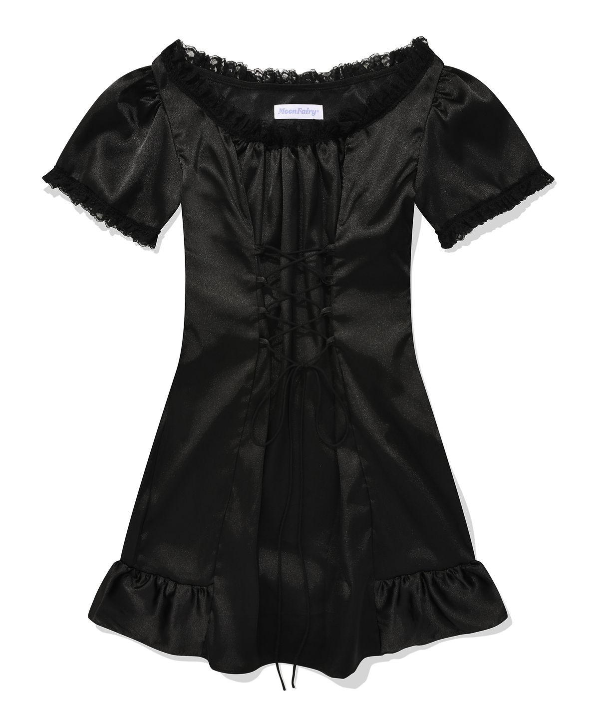 프론트아카이브랩(FRONT ARCHIVE LAB) MF DOLLY PUFF SATIN DRESS-BLACK