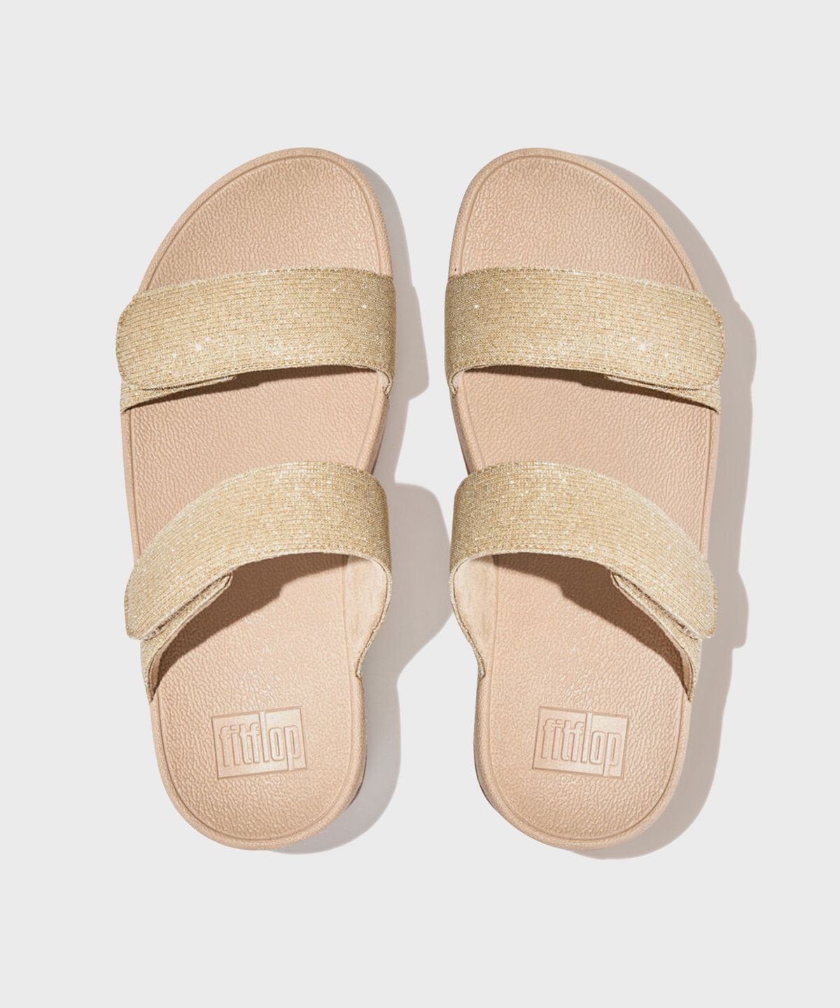 핏플랍(FITFLOP) 루루 쉬머럭스 슬라이드 Platino