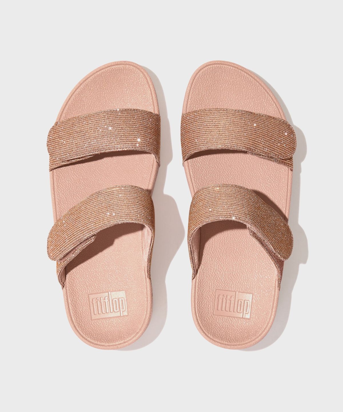 핏플랍(FITFLOP) 루루 쉬머럭스 슬라이드 Rose Gold