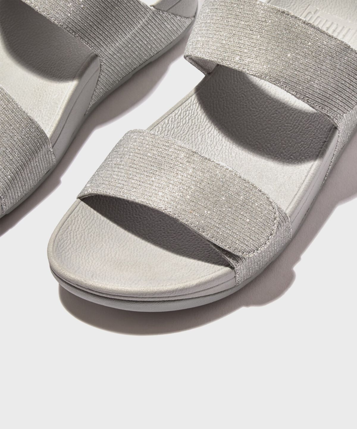핏플랍(FITFLOP) 루루 쉬머럭스 슬라이드 Silver