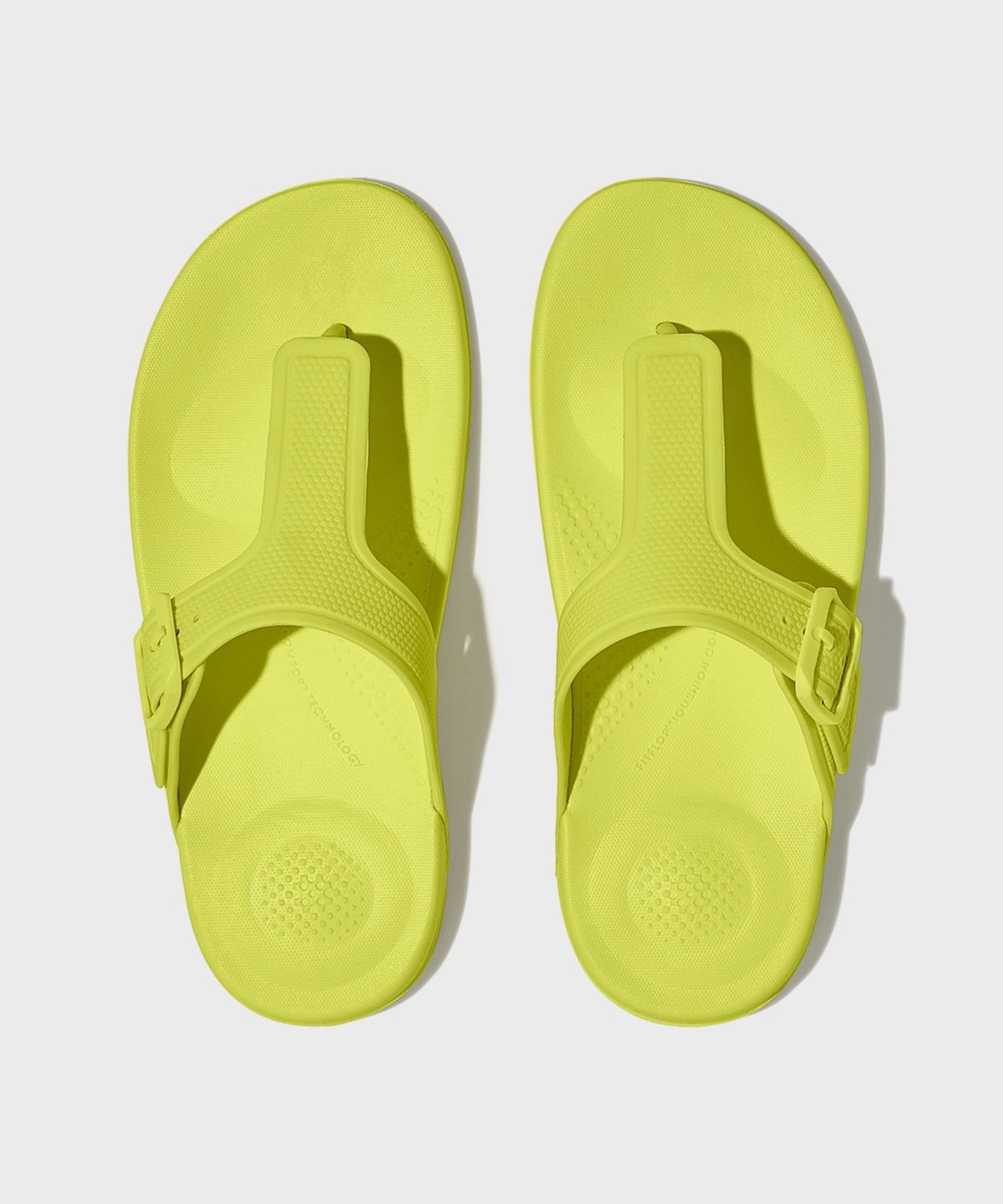핏플랍(FITFLOP) 아이쿠션 버클 쪼리 Electric Yellow