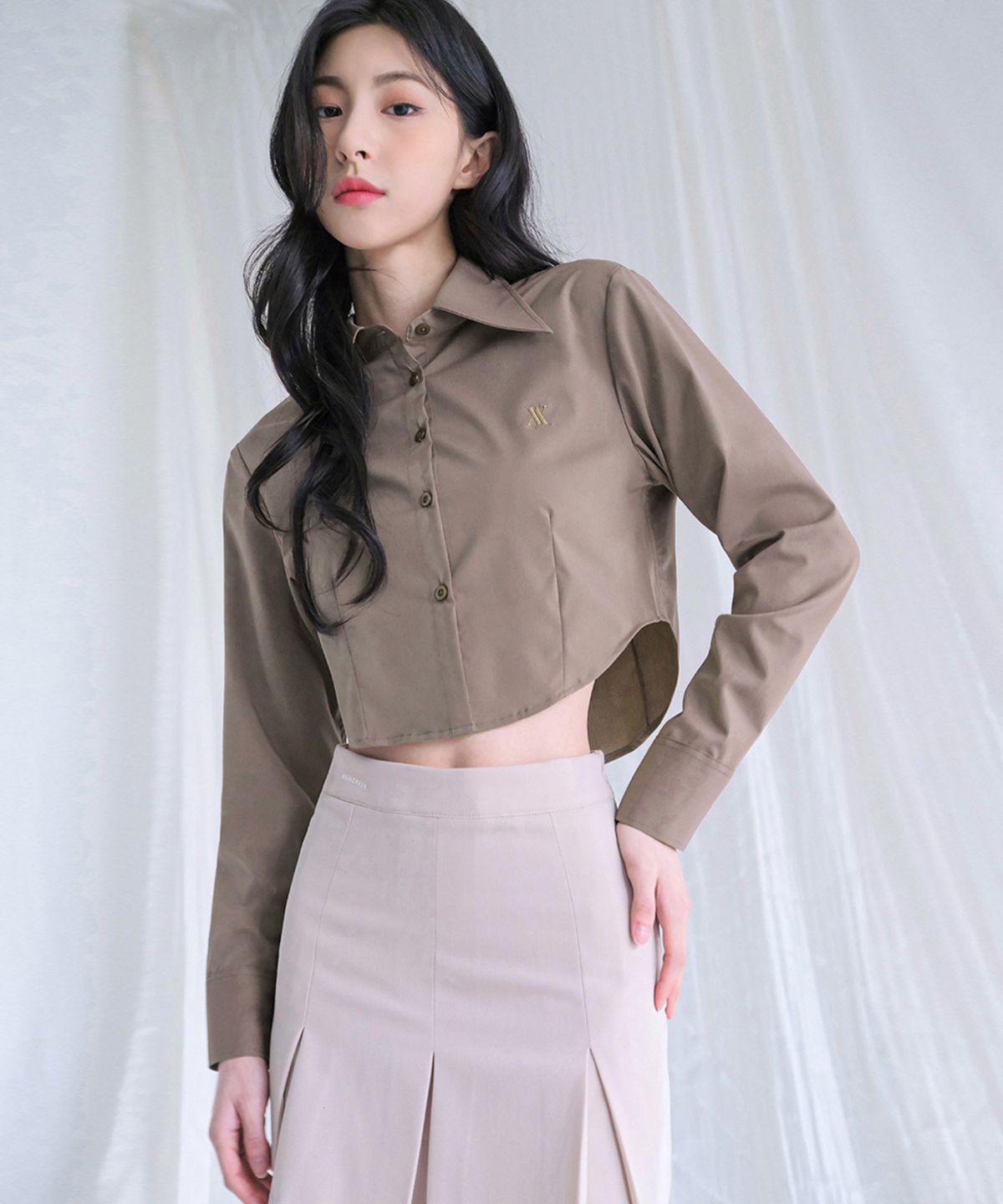 어반드레스(AVANDRESS) AV rounding shirt - 3COL