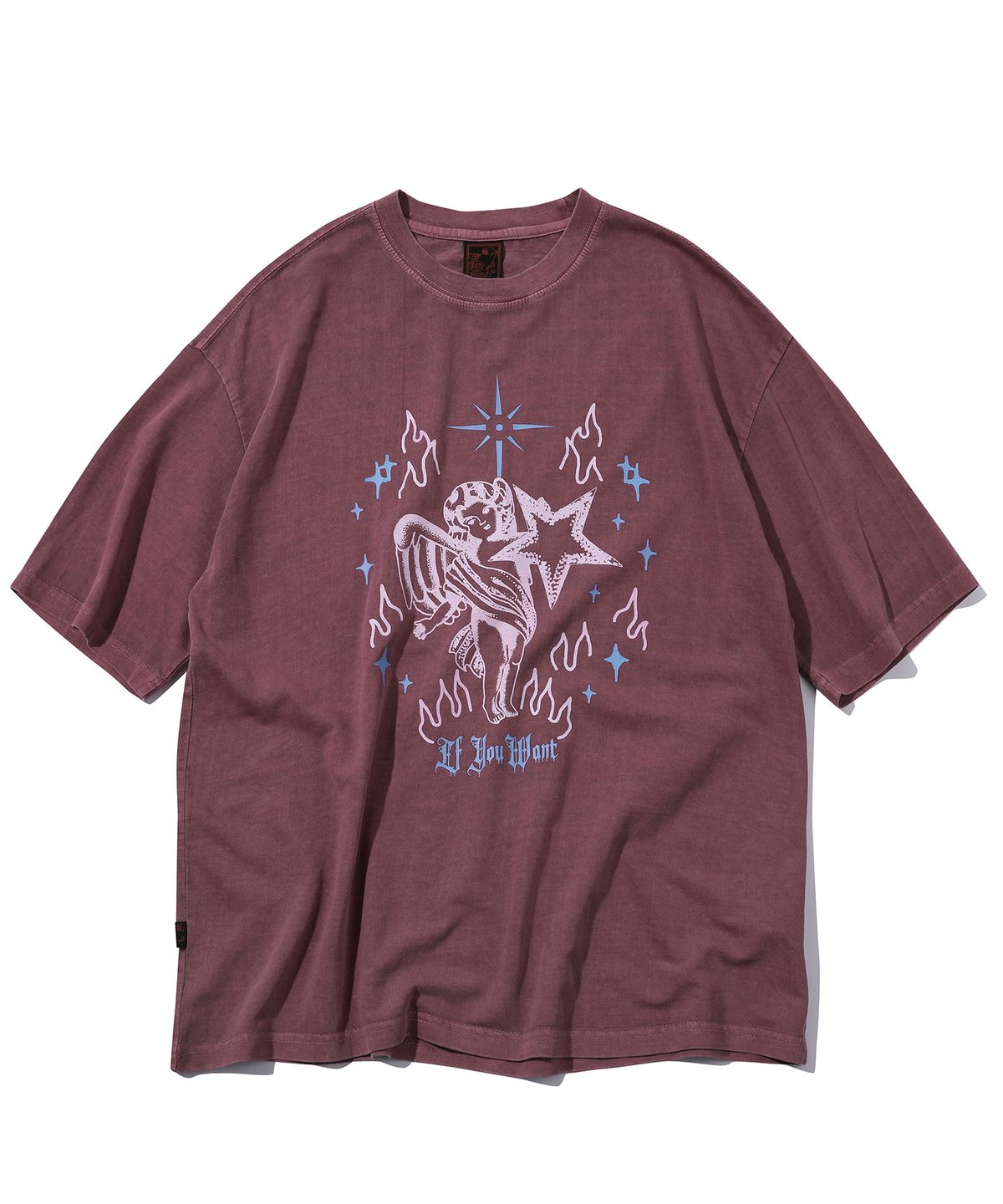 이퓨원트(IFYOUWANT) Burning Star pigment TEE dusty pink