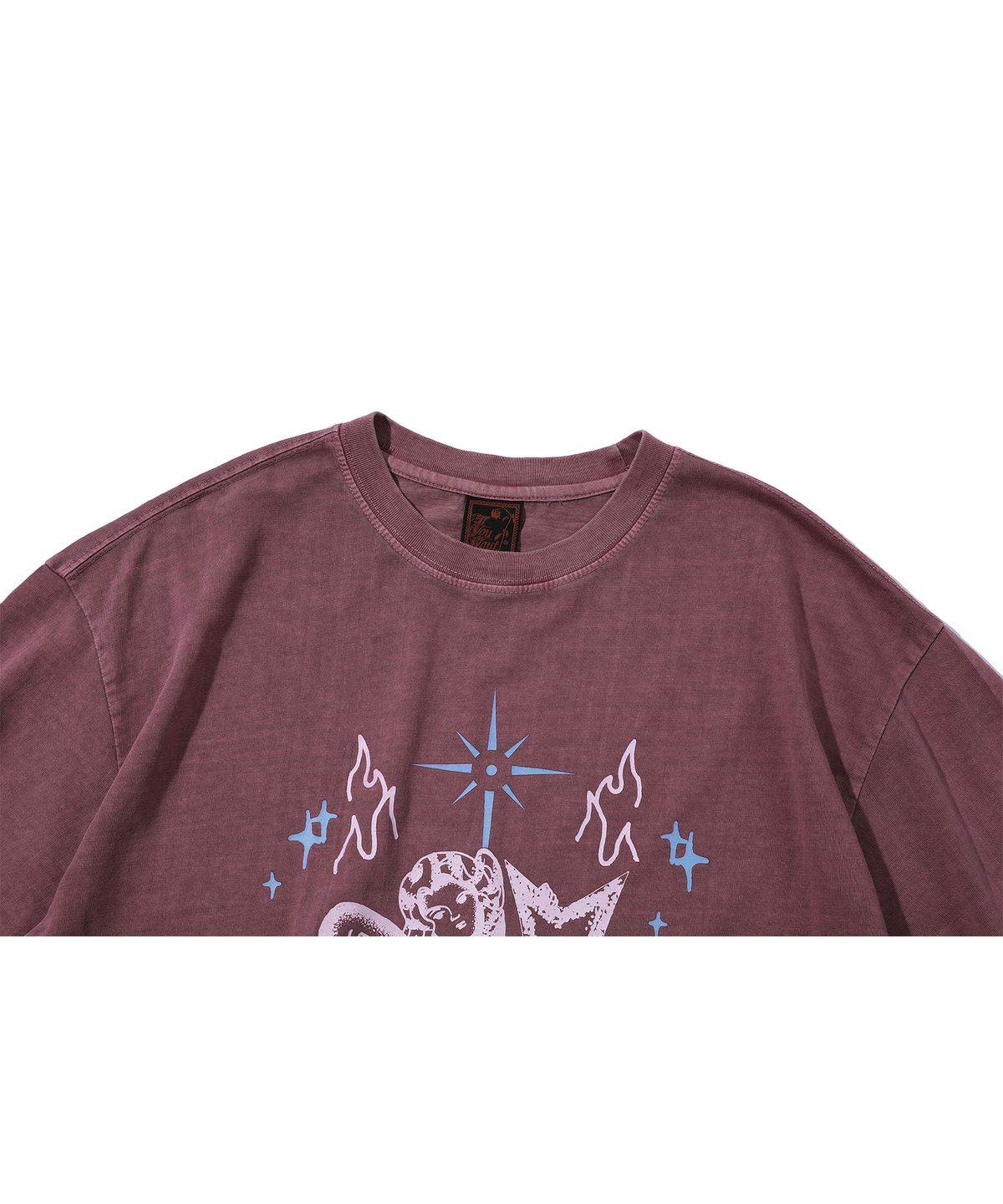 이퓨원트(IFYOUWANT) Burning Star pigment TEE dusty pink