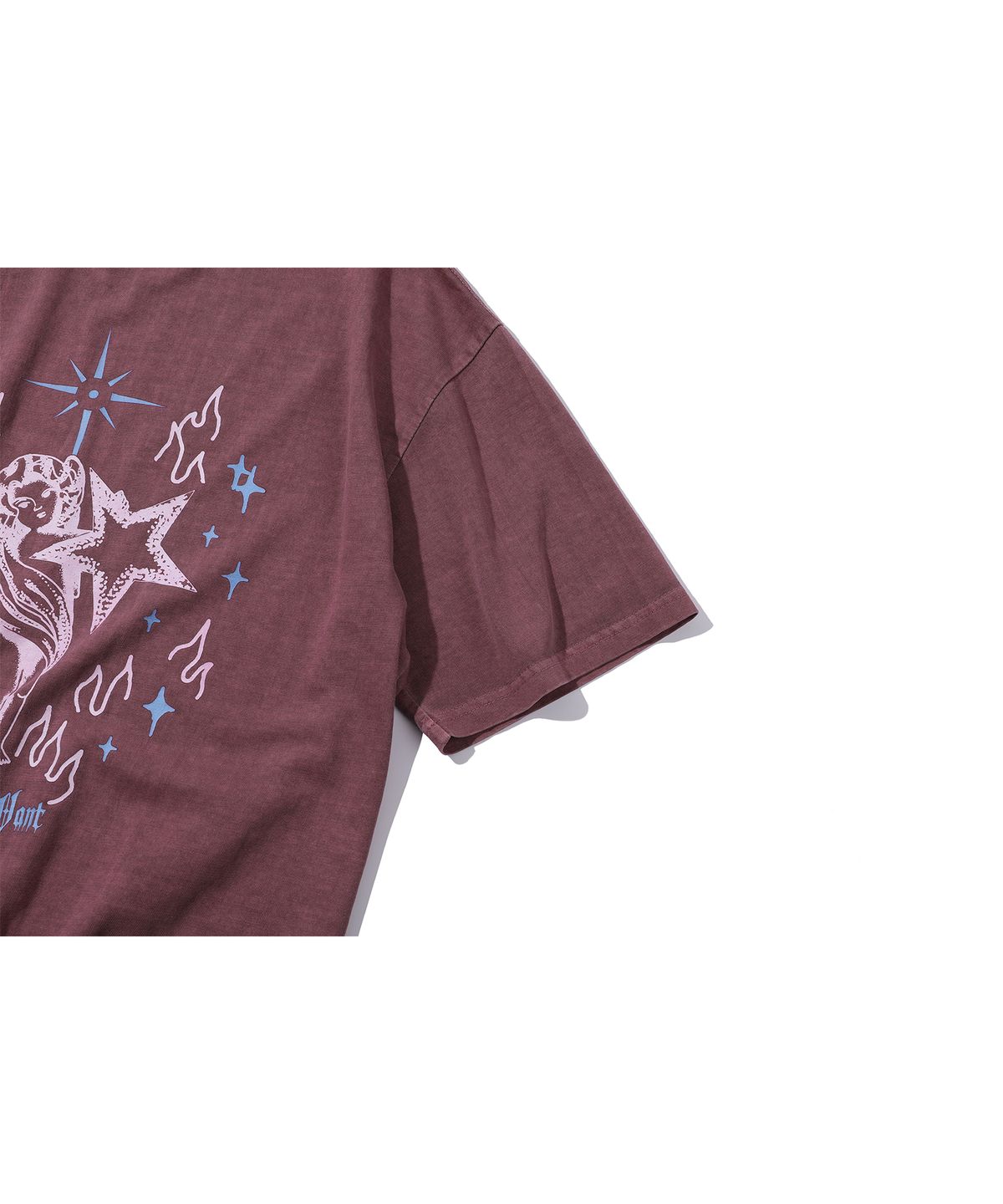 이퓨원트(IFYOUWANT) Burning Star pigment TEE dusty pink