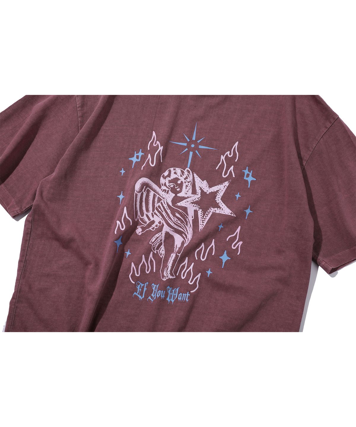 이퓨원트(IFYOUWANT) Burning Star pigment TEE dusty pink