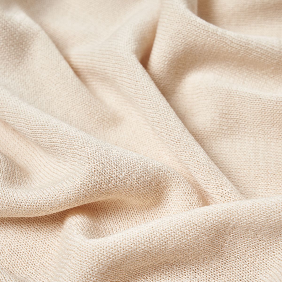 베르노(VERNO) Linen like open collar knit Ivory