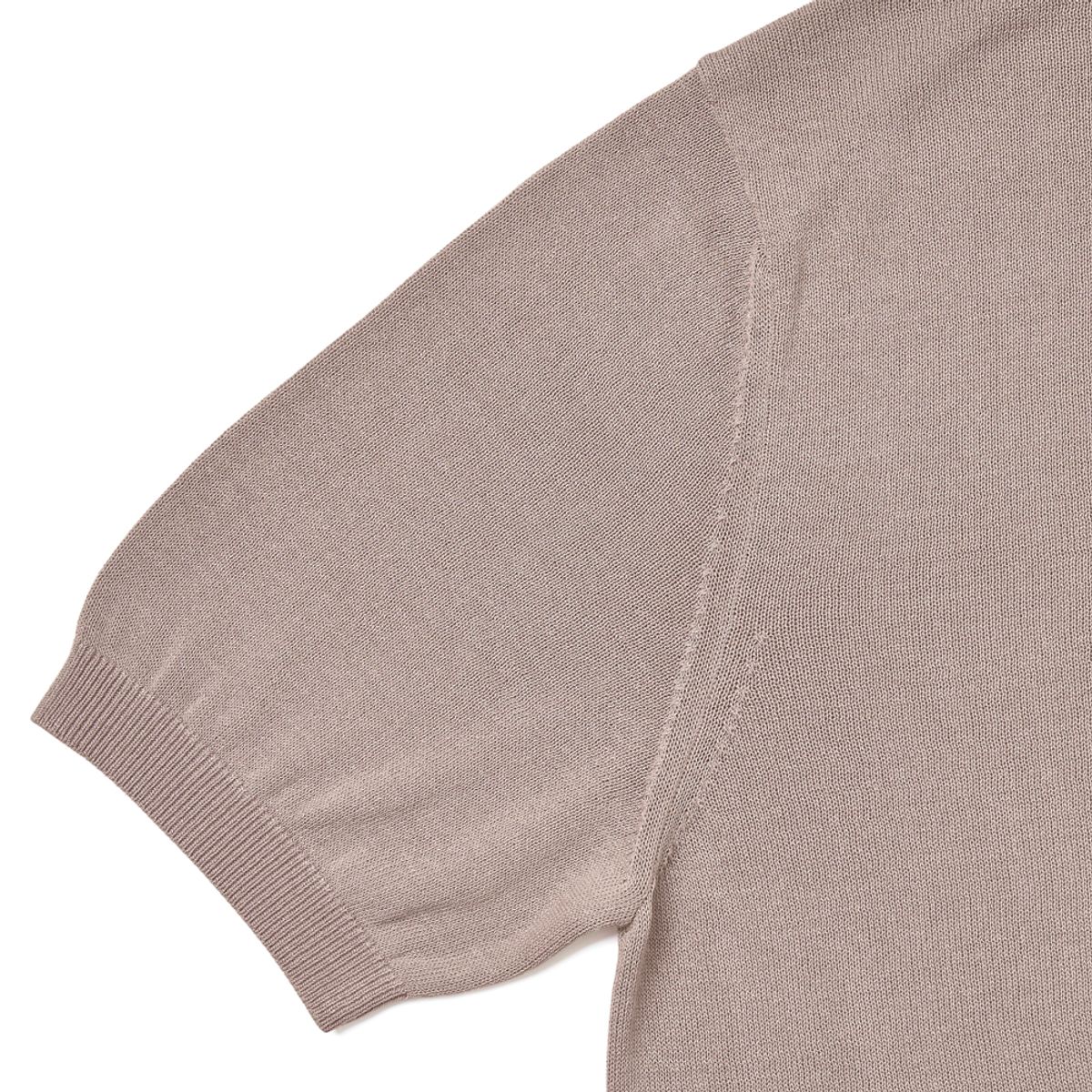 베르노(VERNO) Linen like open collar knit Grey