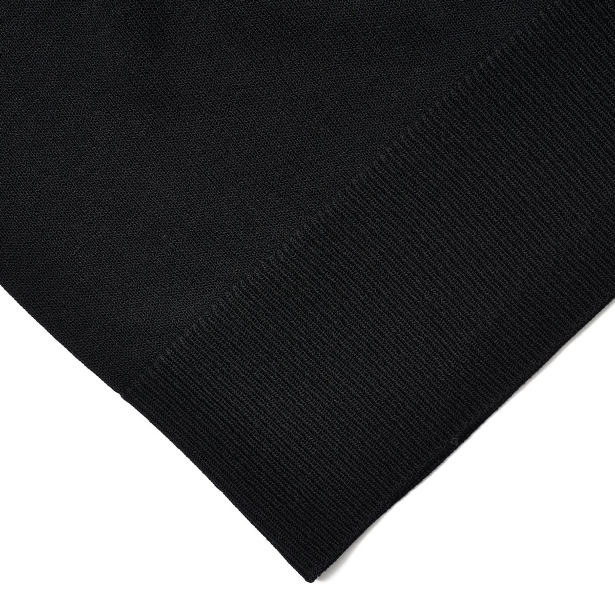 베르노(VERNO) [CASUAL]Linen like Long sleeve round knit Black