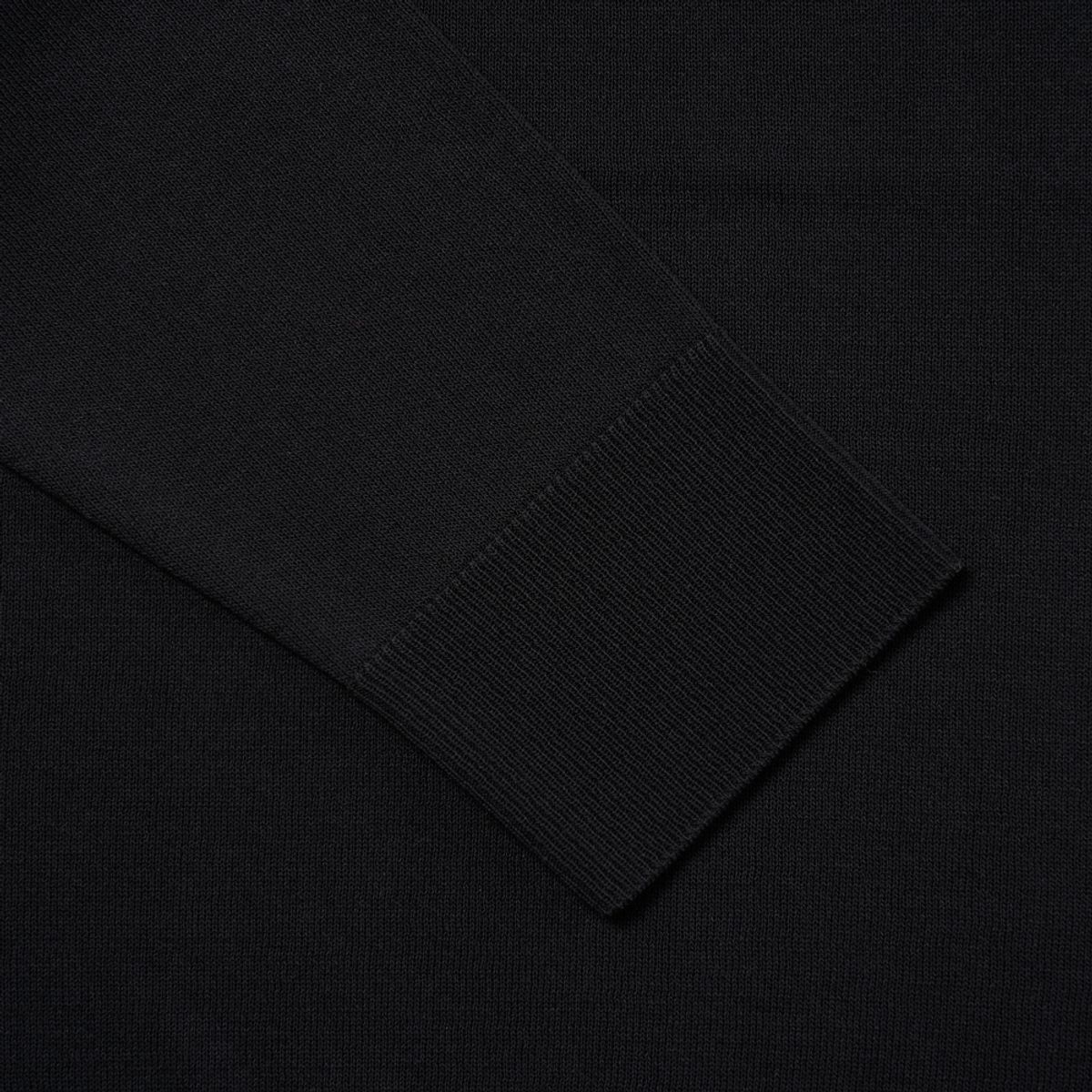베르노(VERNO) [CASUAL]Linen like Long sleeve round knit Black