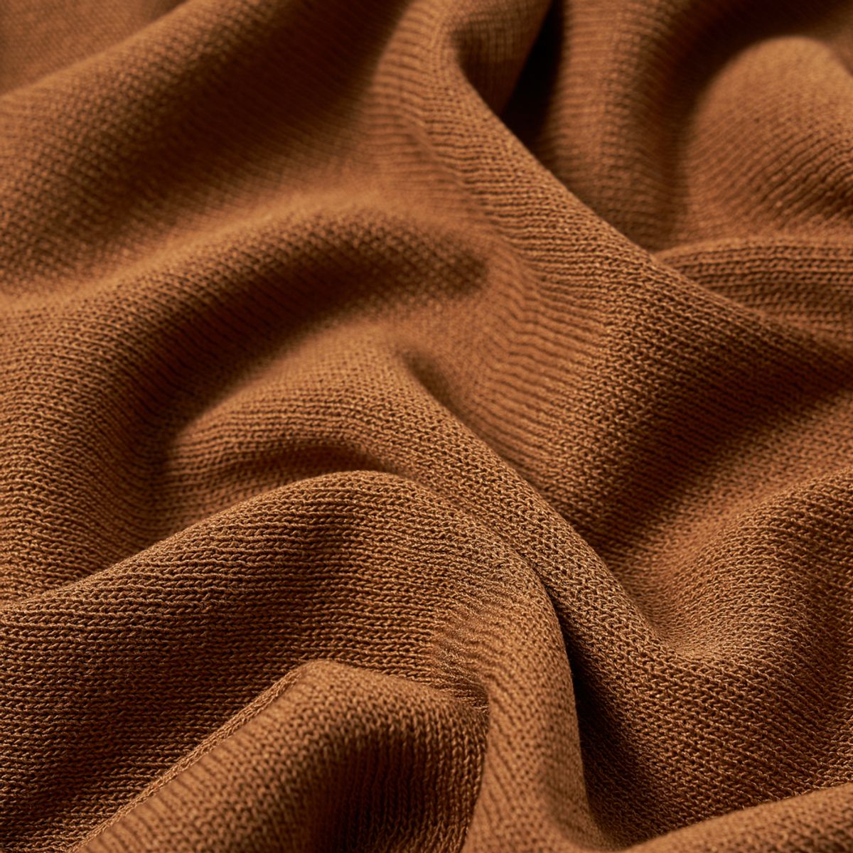 베르노(VERNO) [CASUAL]Linen like Long sleeve round knit Camel