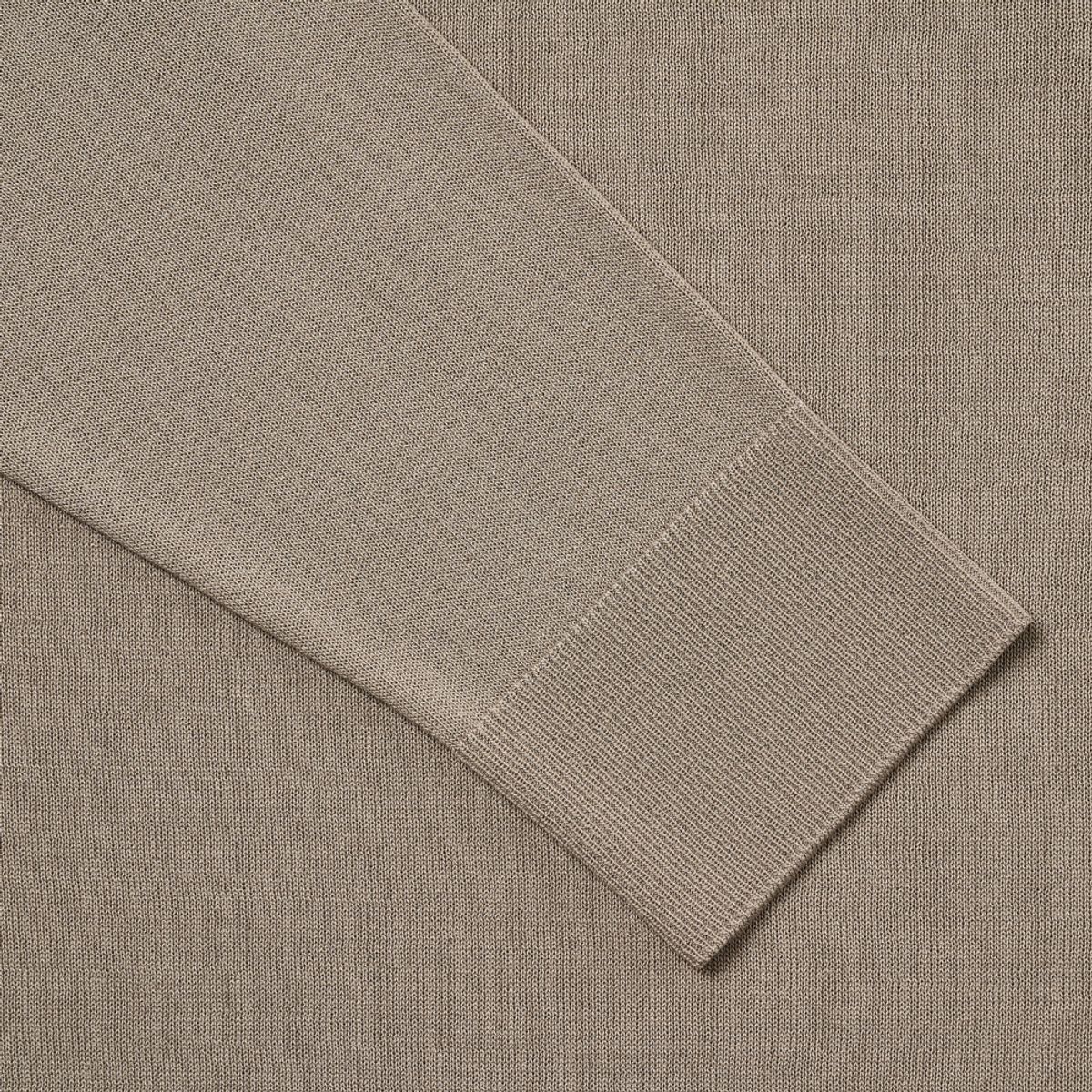 베르노(VERNO) [CASUAL]Linen like Long sleeve round knit Kharki