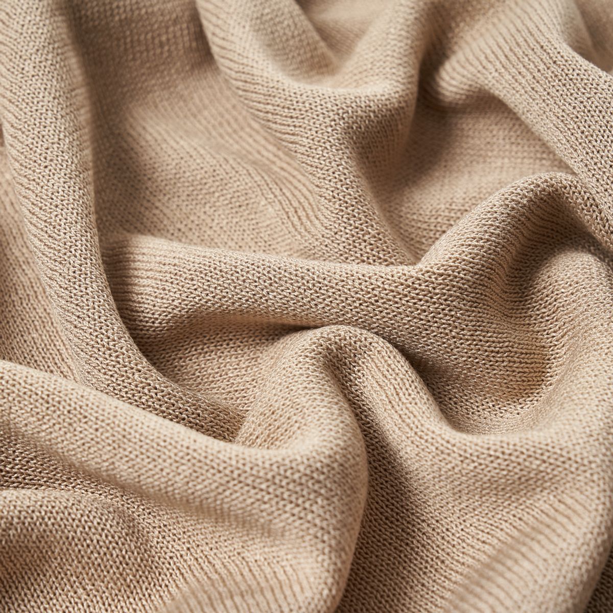 베르노(VERNO) [CASUAL]Linen like Long sleeve round knit Beige