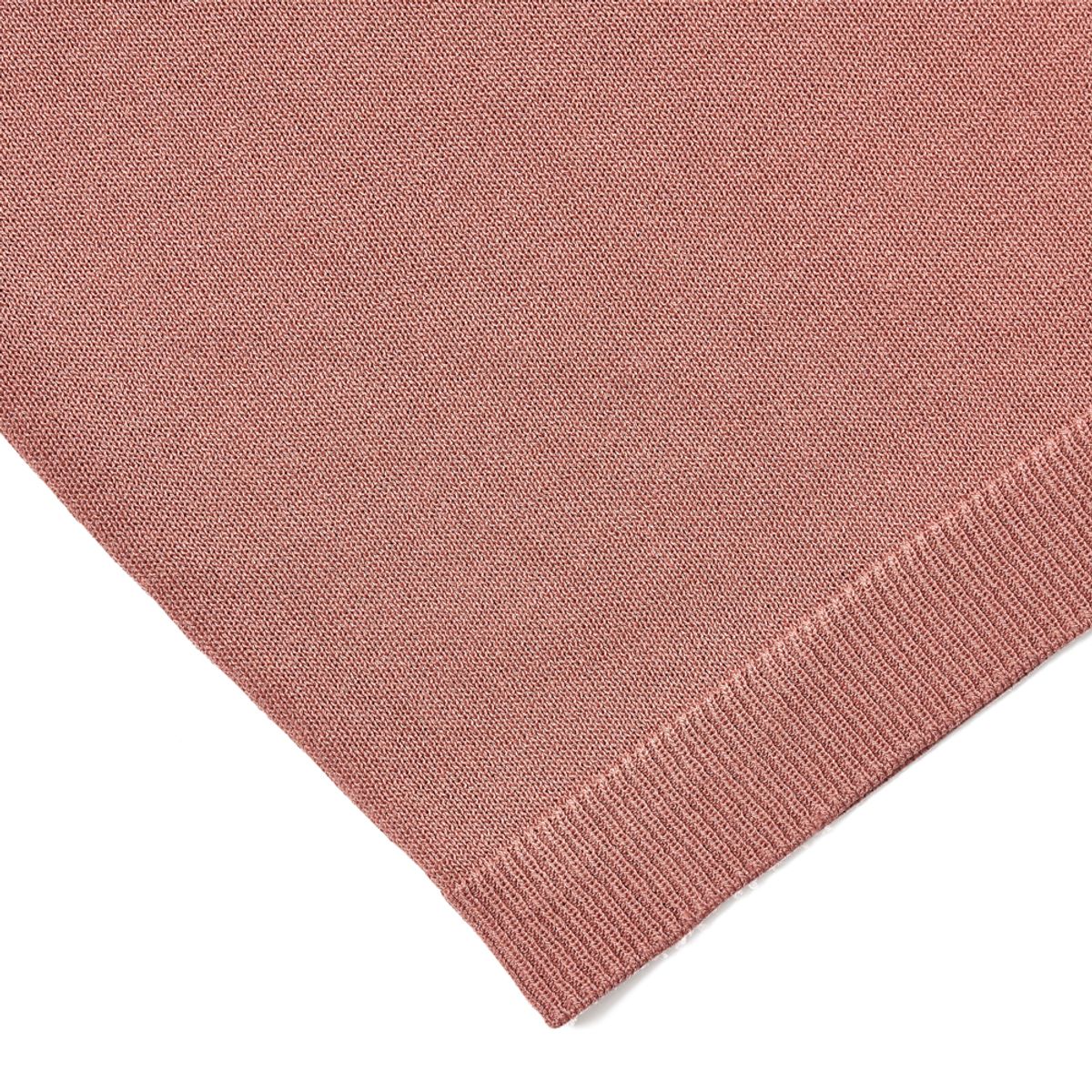 베르노(VERNO) [CASUAL]Linen like button polo knit Pink