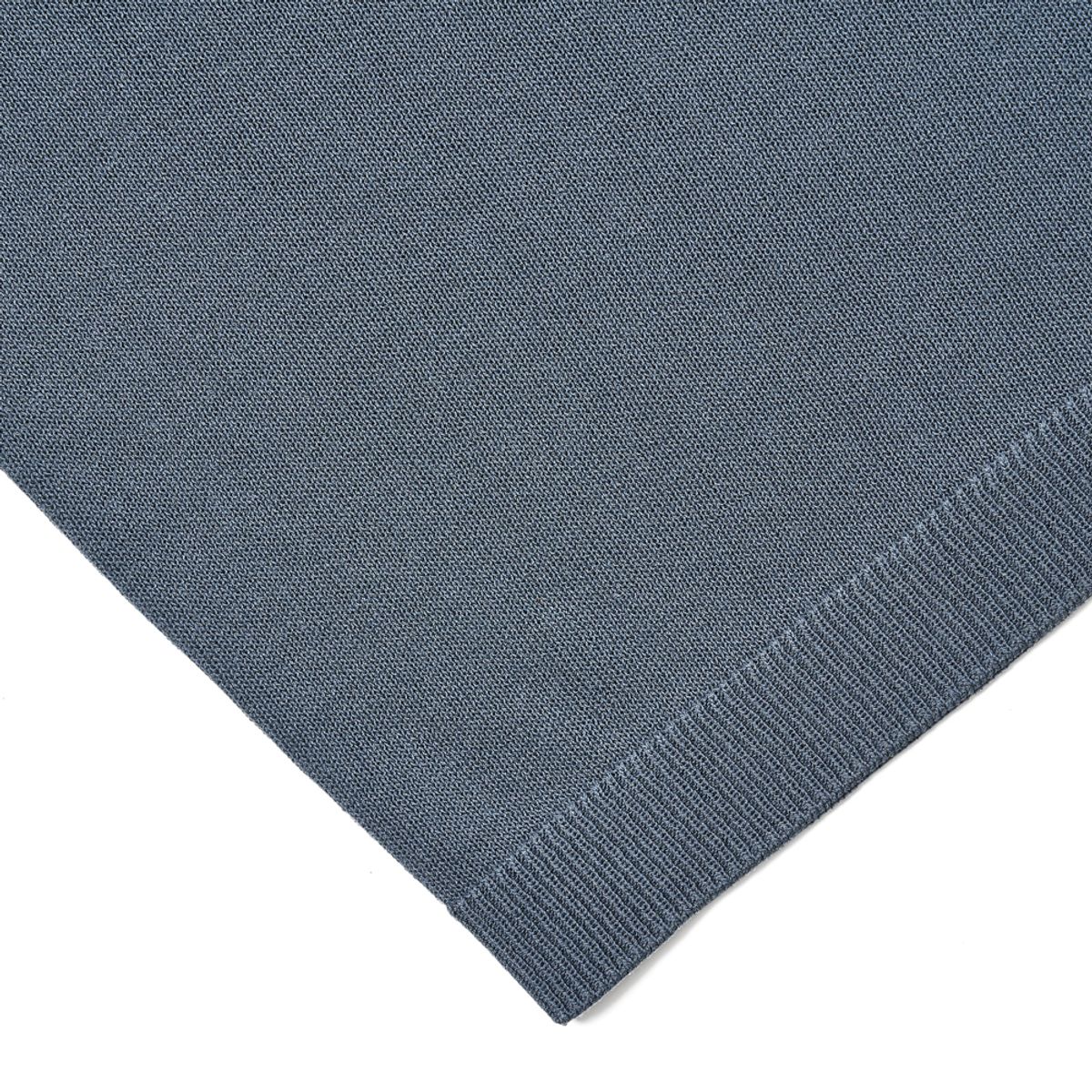 베르노(VERNO) [CASUAL]Linen like button polo knit Blue