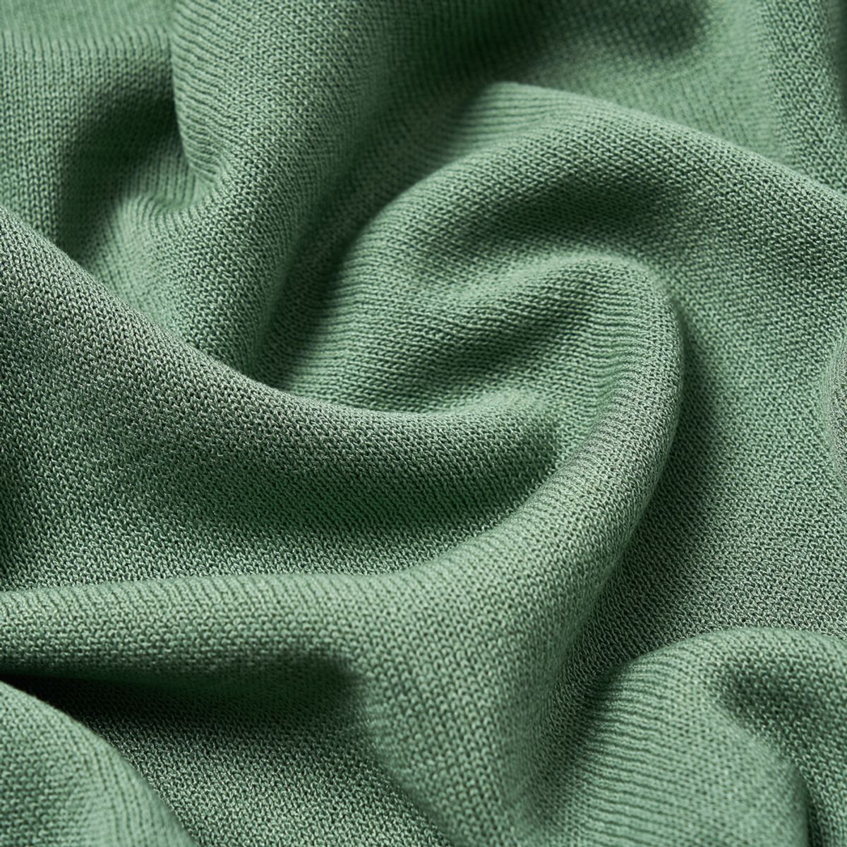 베르노(VERNO) Linen like button polo knit See green