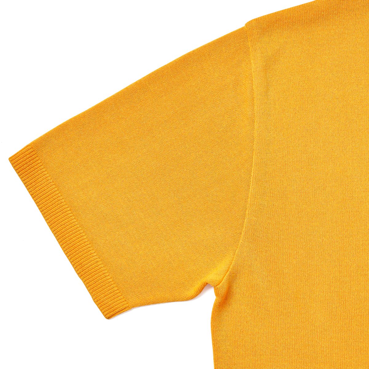 베르노(VERNO) [CASUAL]Linen like button polo knit Pumpkin