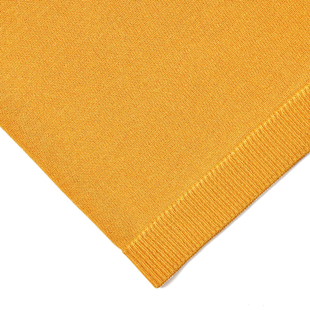 베르노(VERNO) [CASUAL]Linen like button polo knit Pumpkin