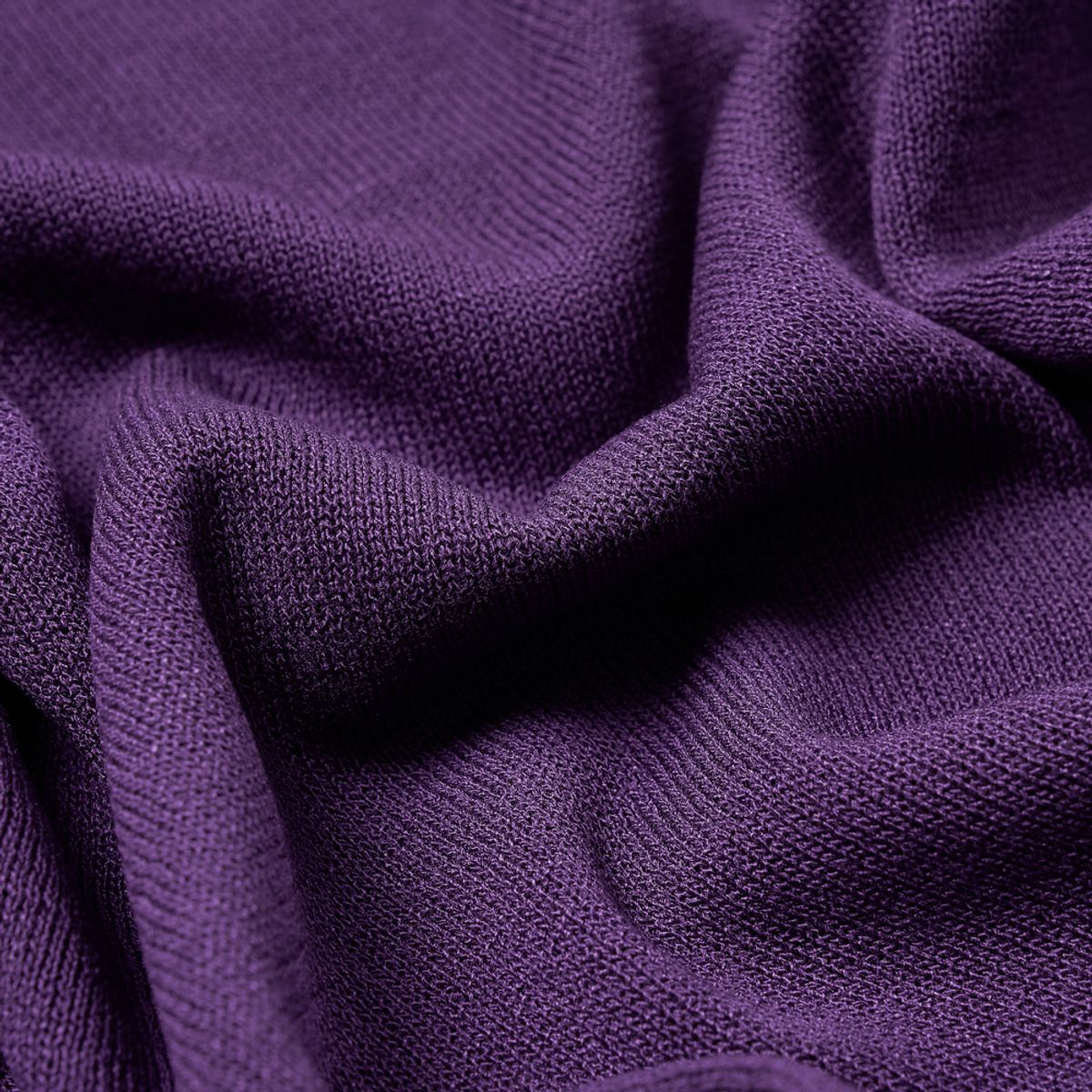 베르노(VERNO) [CASUAL]Linen like button polo knit Violet