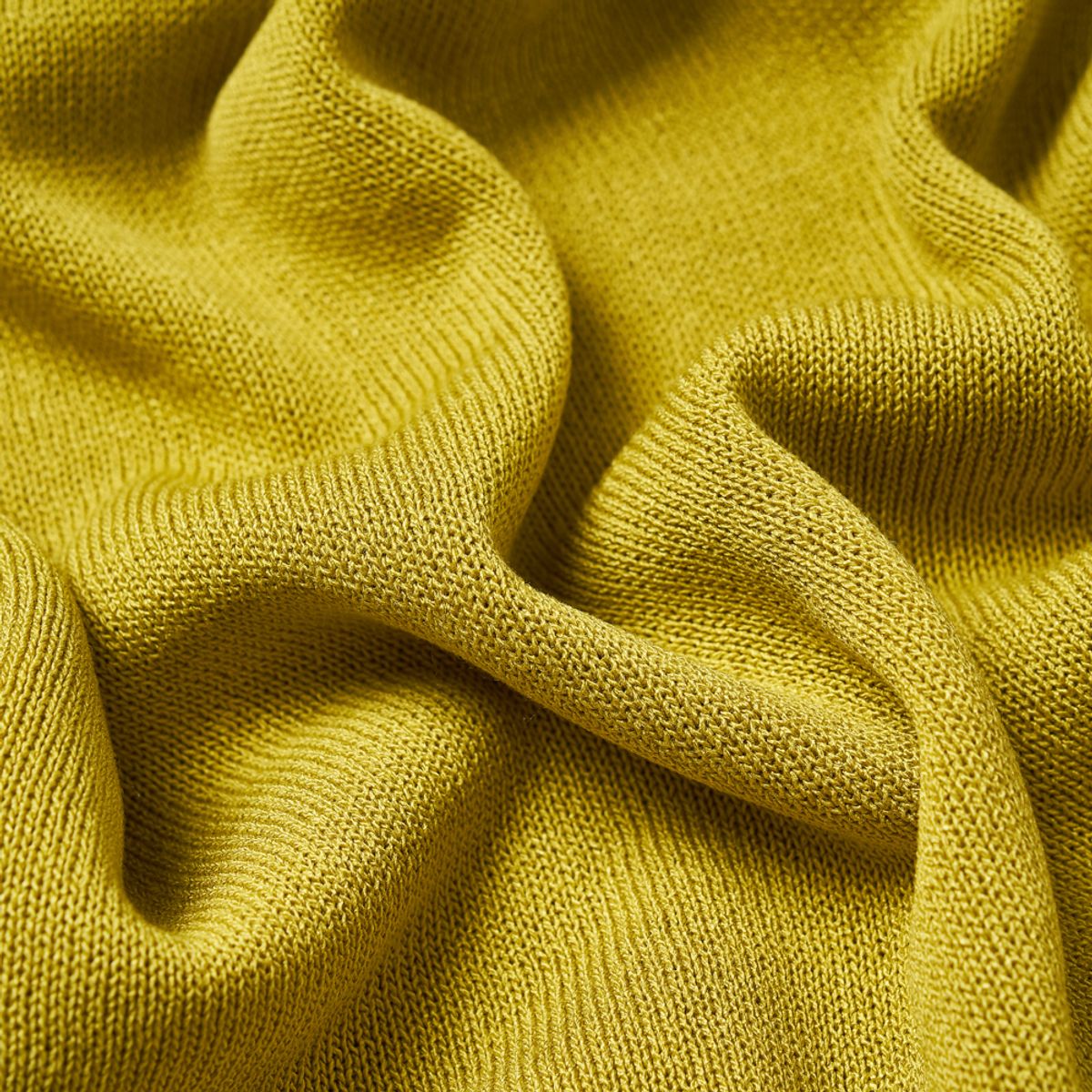 베르노(VERNO) [CASUAL]Linen like button polo knit Lime