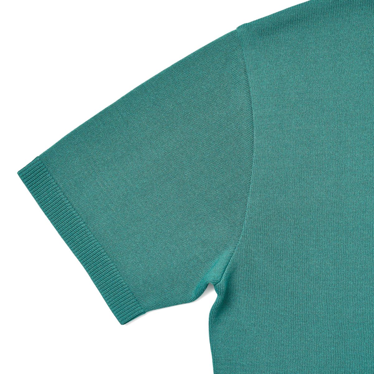 베르노(VERNO) [CASUAL] Linen like button polo knit Emerald