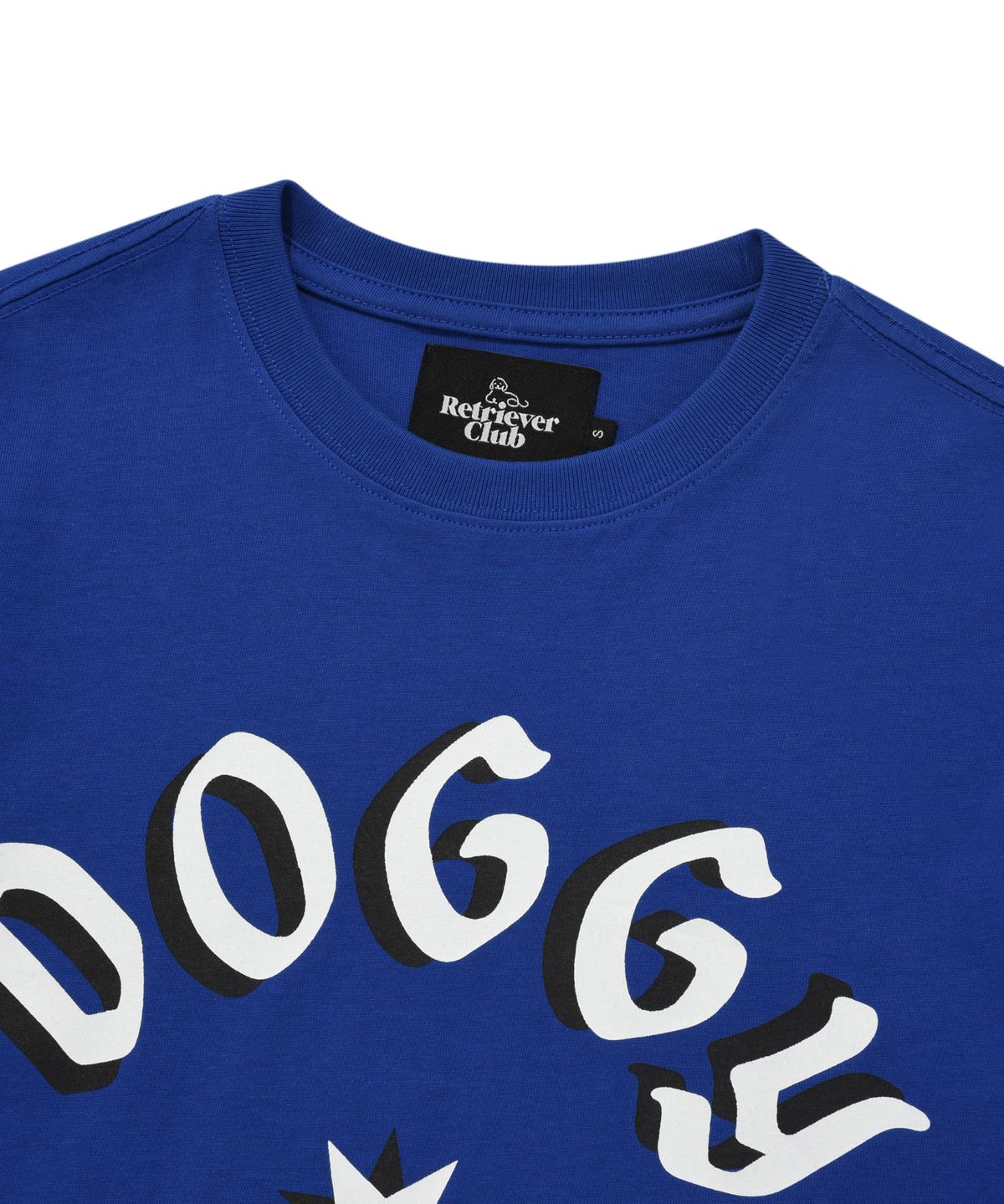 리트리버클럽(RETRIEVER CLUB) DOGGY STAR CROP TEE [BLUE]