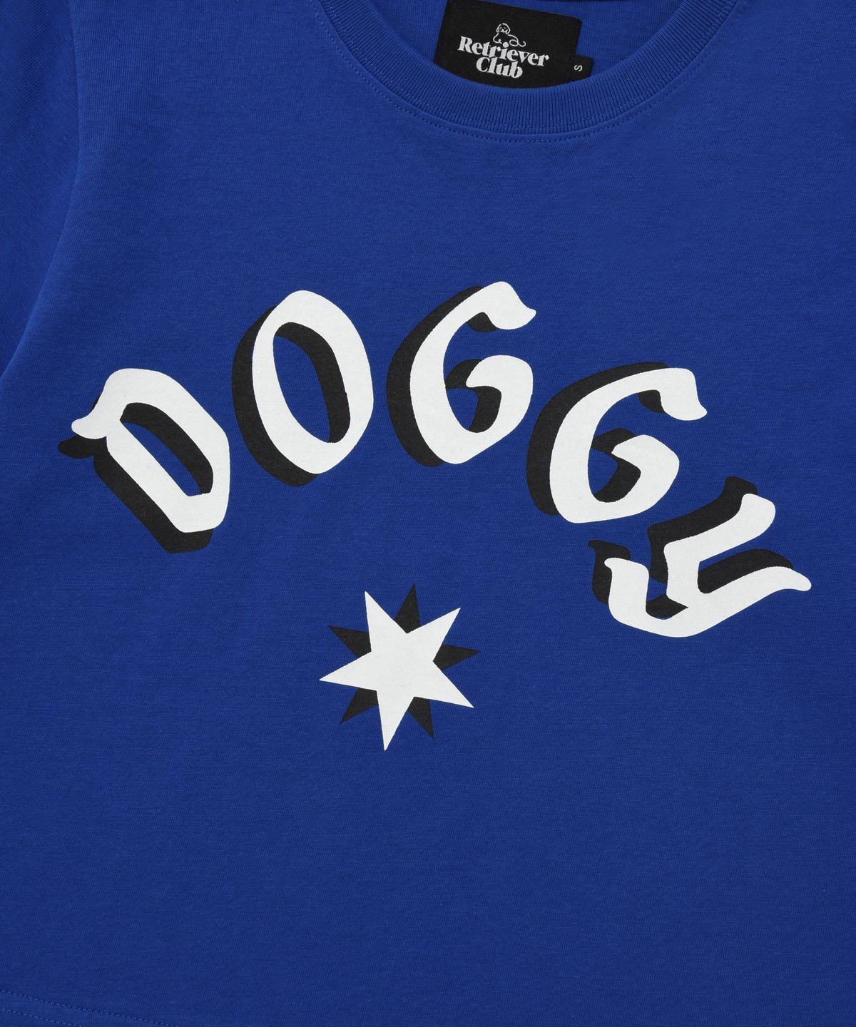 리트리버클럽(RETRIEVER CLUB) DOGGY STAR CROP TEE [BLUE]