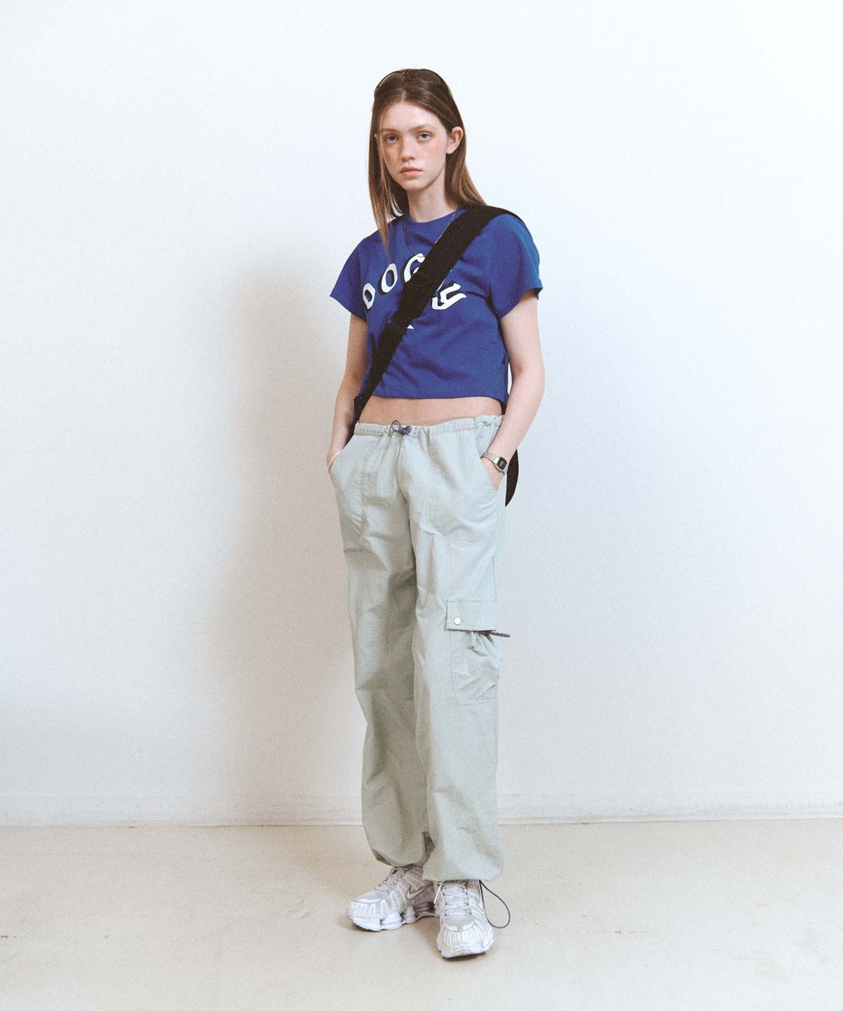 리트리버클럽(RETRIEVER CLUB) DOGGY STAR CROP TEE [BLUE]