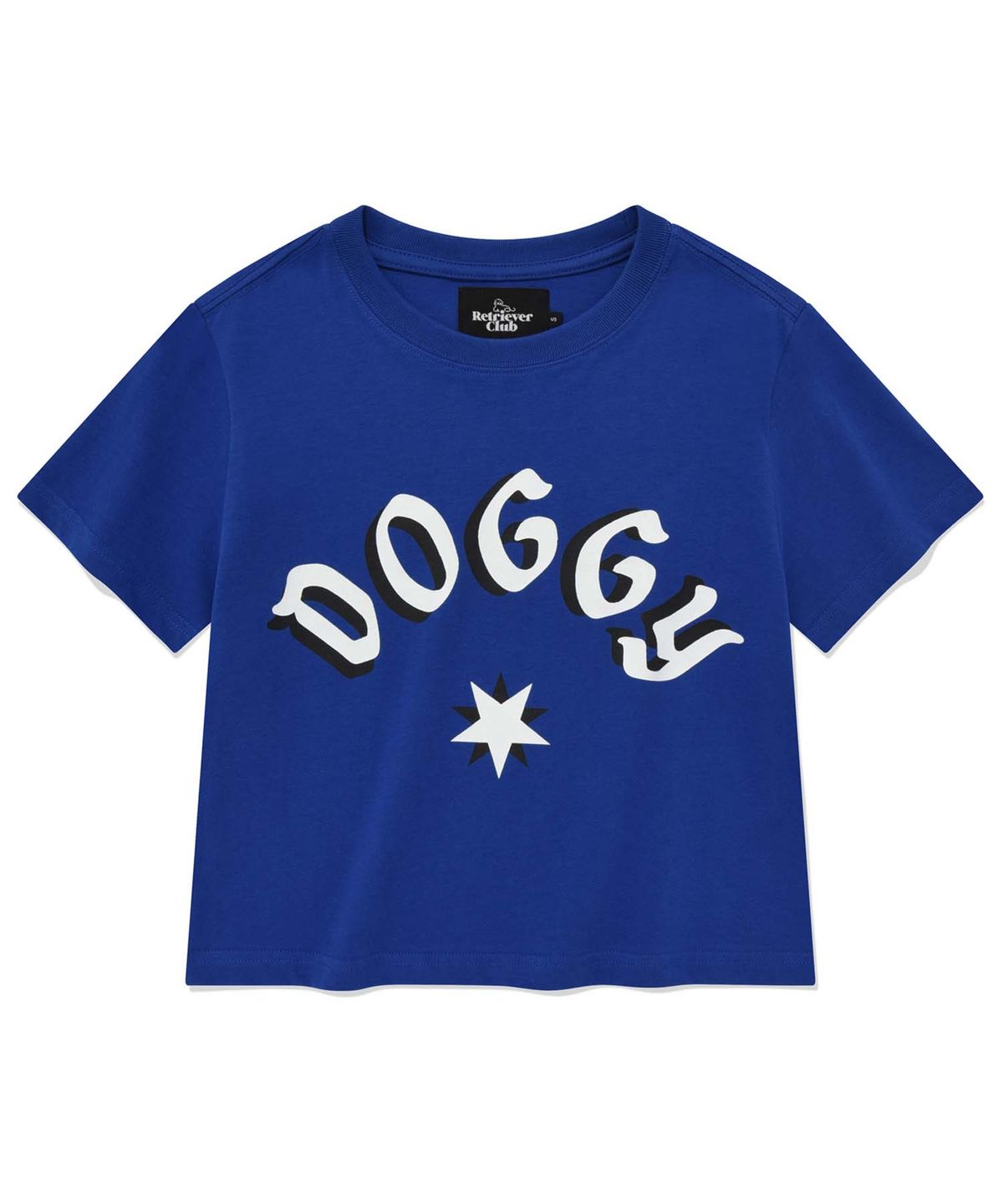 리트리버클럽(RETRIEVER CLUB) DOGGY STAR CROP TEE [BLUE]