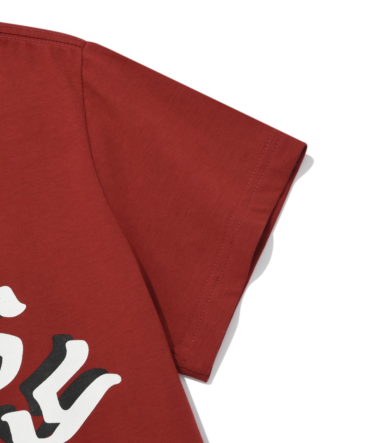 리트리버클럽(RETRIEVER CLUB) DOGGY STAR CROP TEE [BURGUNDY]