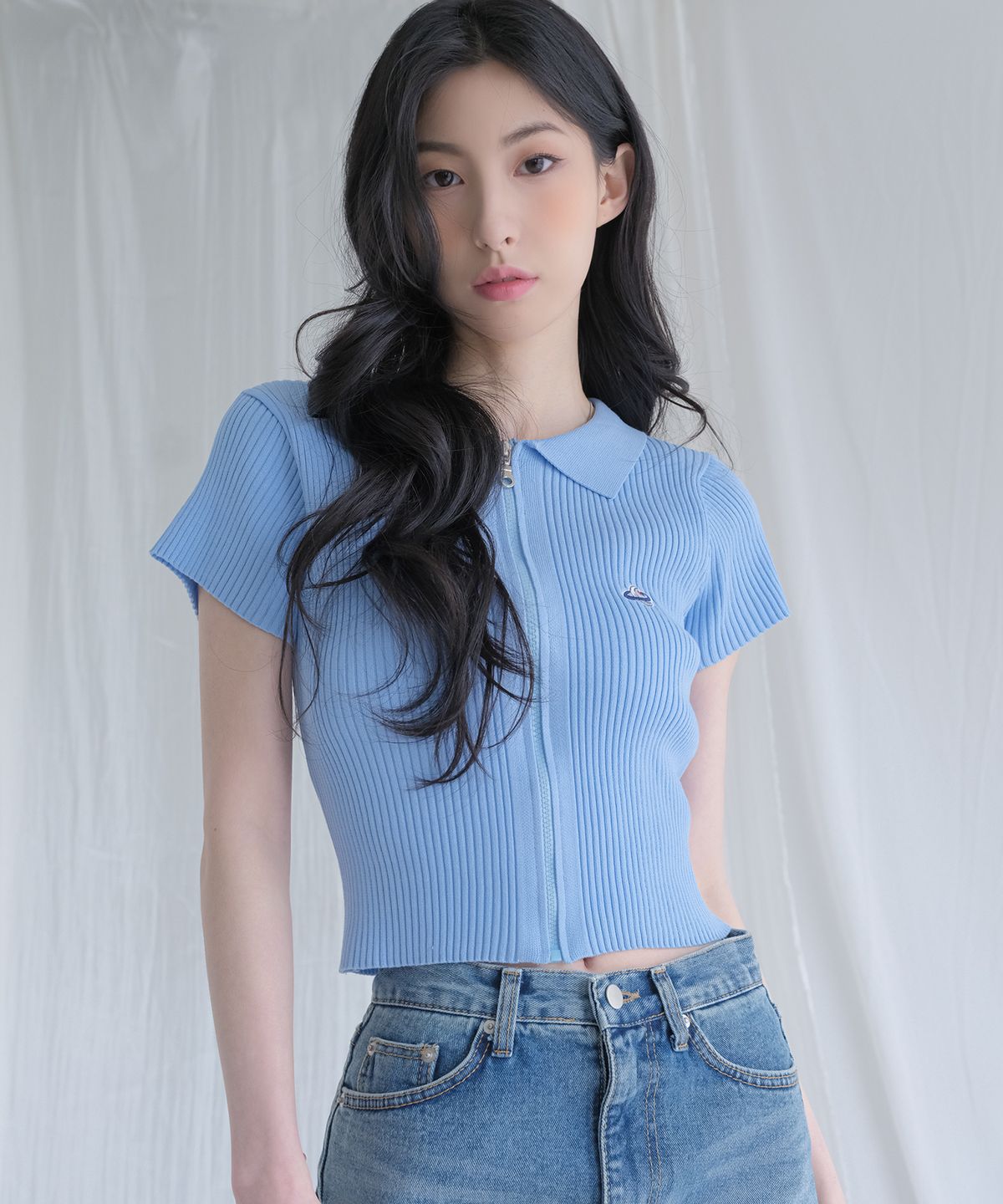 어반드레스(AVANDRESS) emily collar shortsleeve zip-up - 5COL