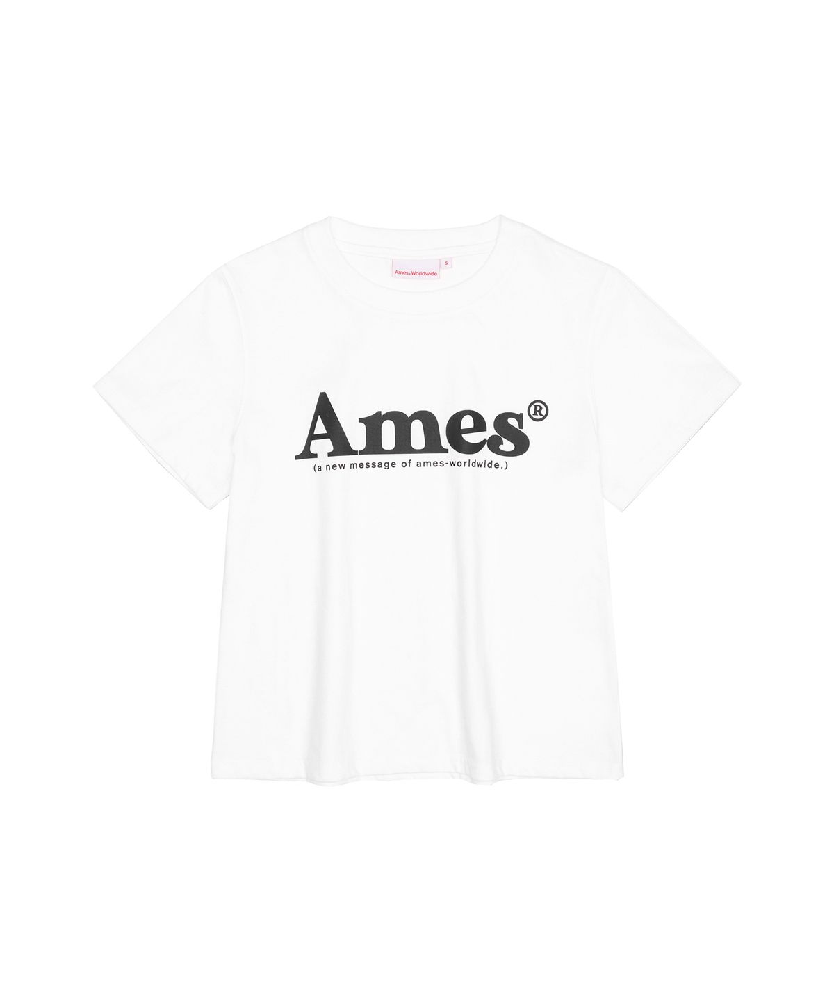 아메스 월드와이드(AMES-WORLDWIDE) (unisex) BASIC LOGO TEE WHITE