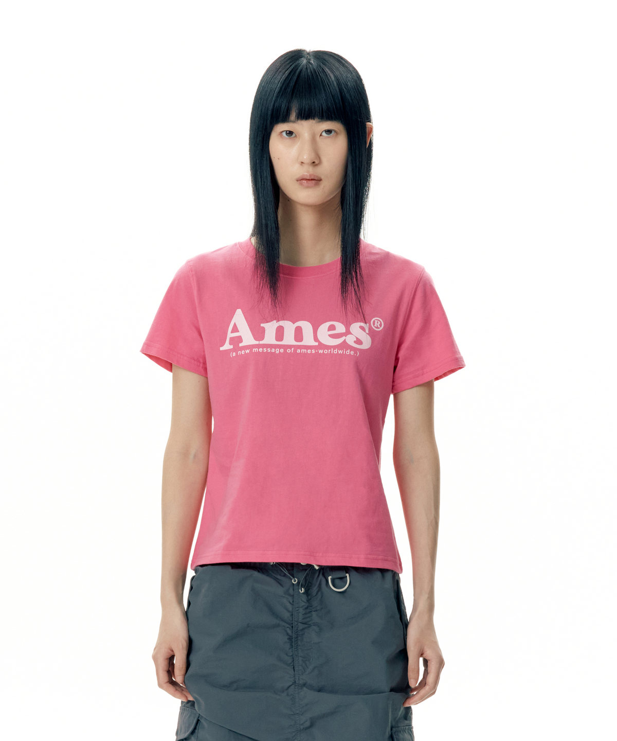아메스 월드와이드(AMES-WORLDWIDE) BASIC LOGO TEE PINK