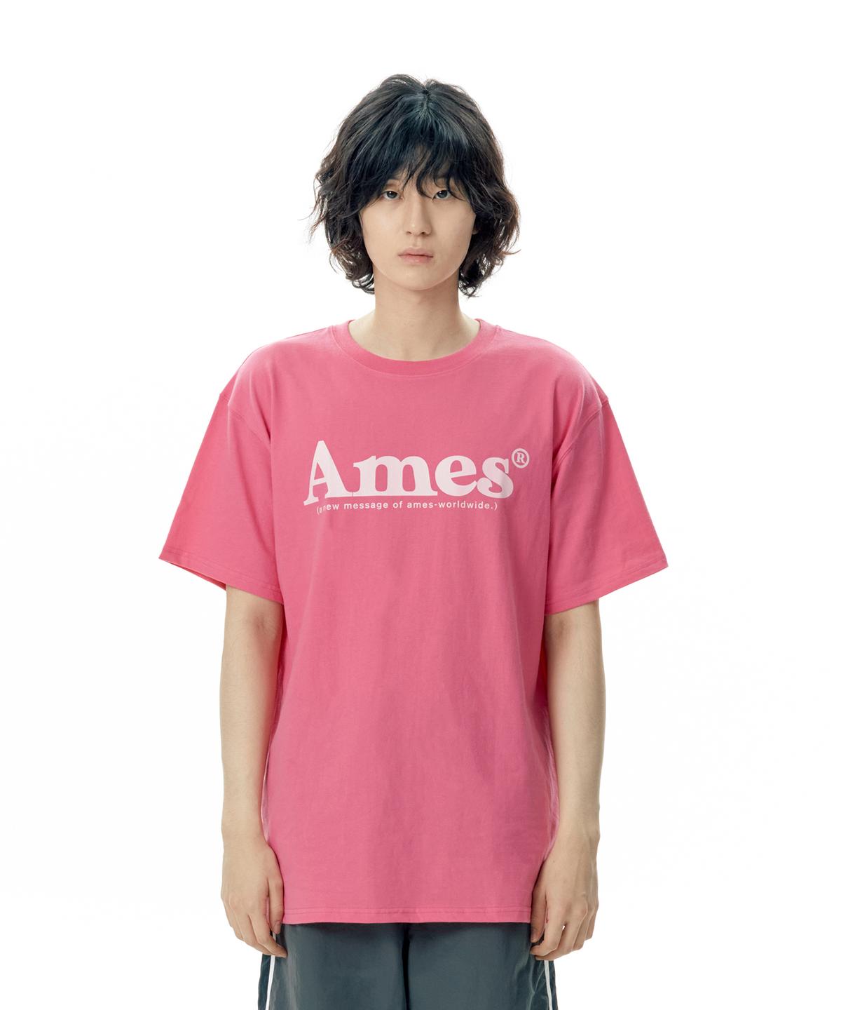 아메스 월드와이드(AMES-WORLDWIDE) BASIC LOGO TEE PINK