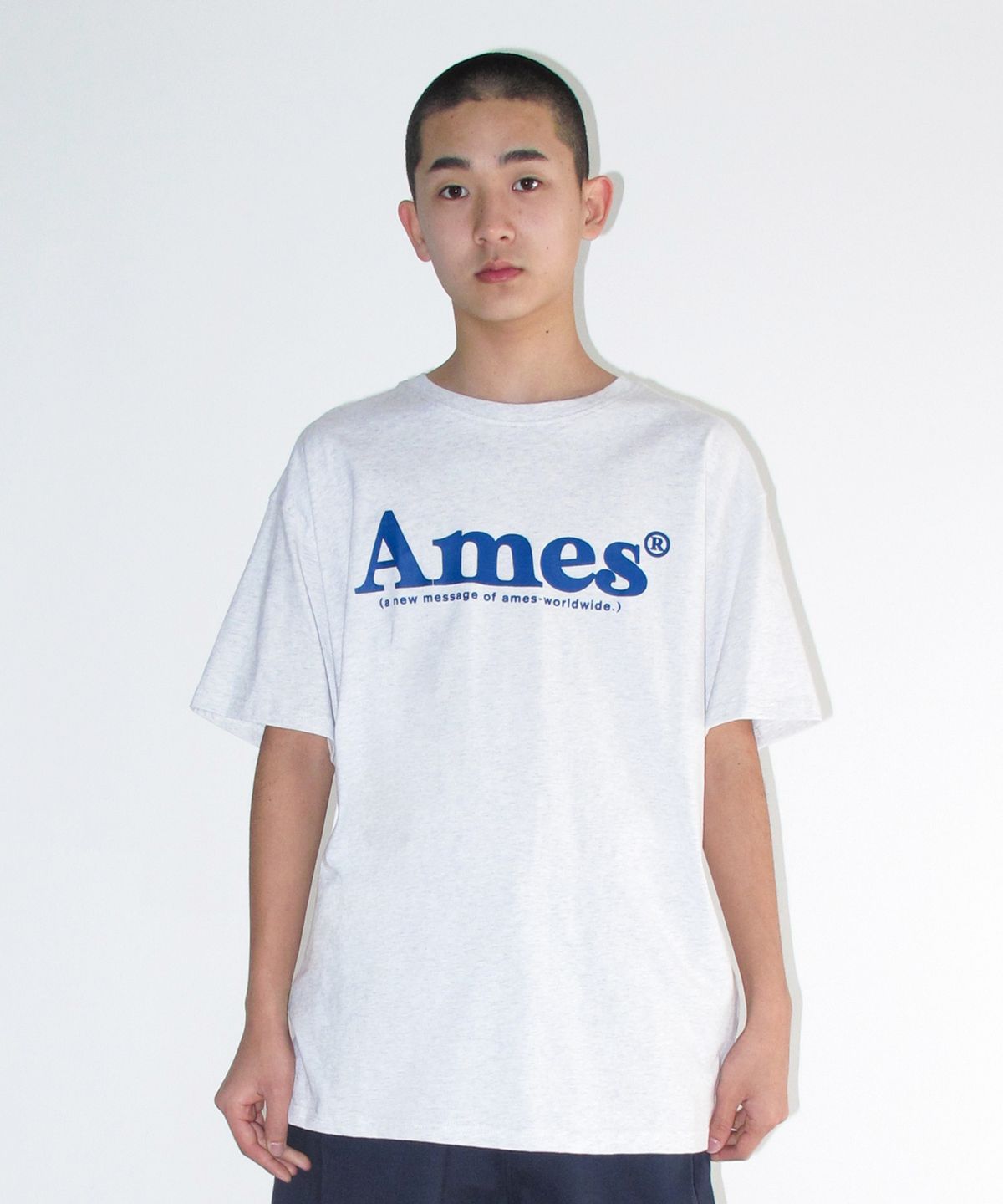 아메스 월드와이드(AMES-WORLDWIDE) BASIC LOGO TEE GREY