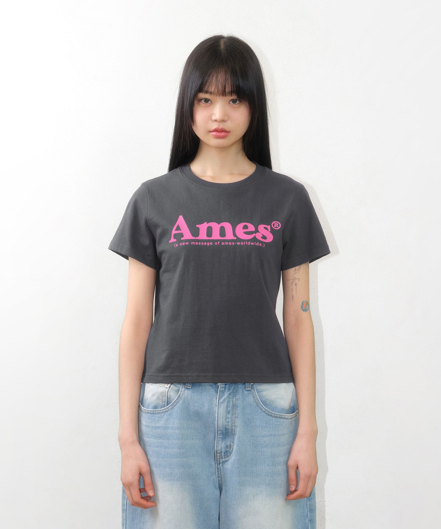 ★AMES-WORLDWIDE★LOGO TYPO GRAPHIC SWEATSHIRT GREY★正規品 MUSINSA | AMES-WORLDWIDE BASIC LOGO SWEATSHIRT LIGHT GRAY