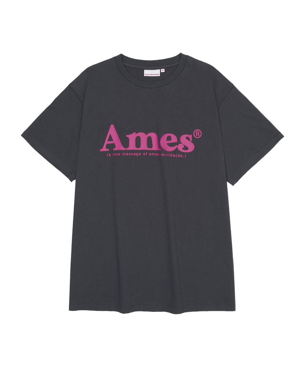 아메스 월드와이드(AMES-WORLDWIDE) (unisex) BASIC LOGO TEE CHARCOAL