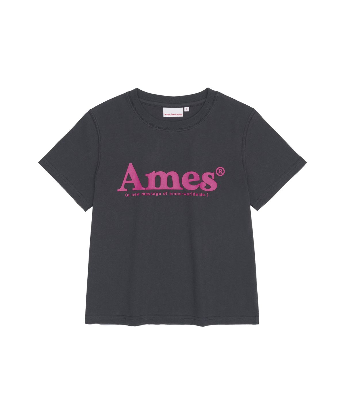 아메스 월드와이드(AMES-WORLDWIDE) (unisex) BASIC LOGO TEE CHARCOAL