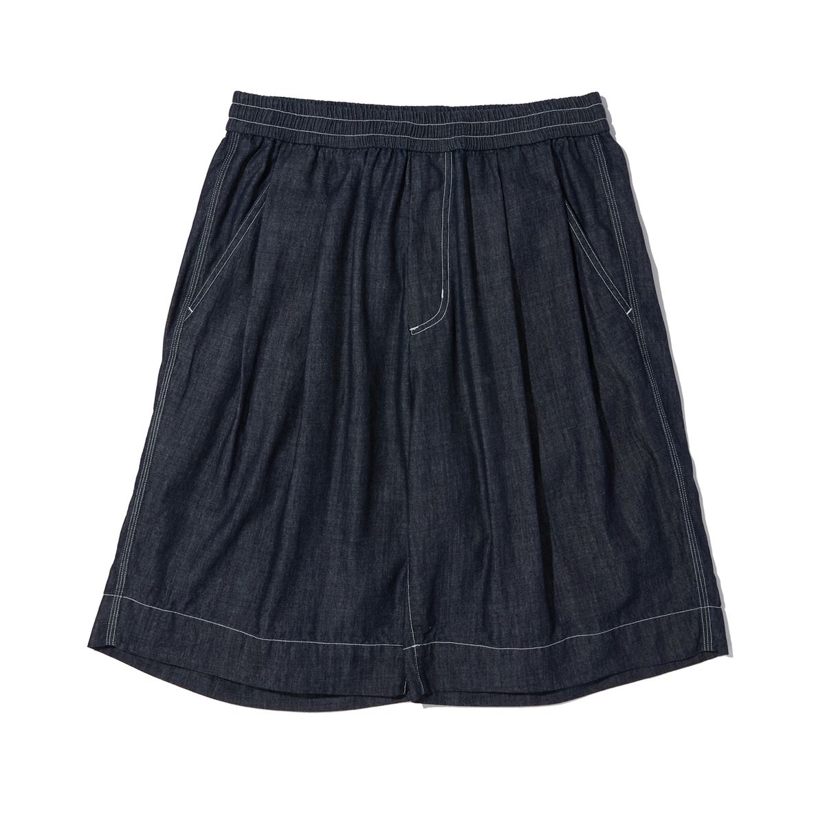 펜필드(PENFIELD) TWO TUCK DENIM WIDE HALF PANTS INDIGO_FP2WP51U
