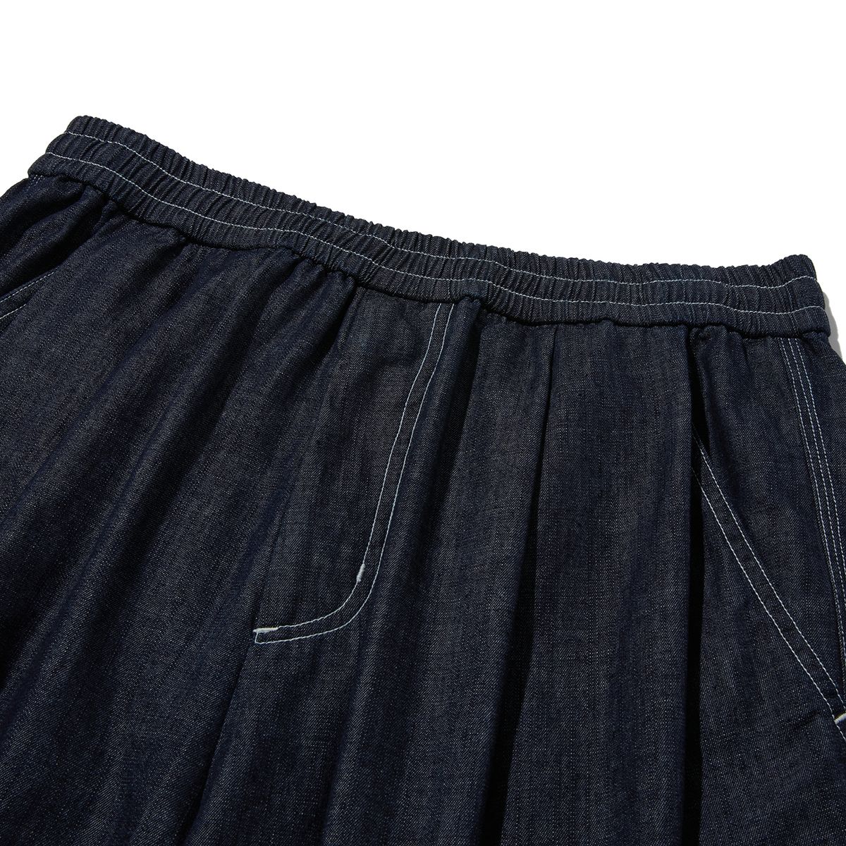 펜필드(PENFIELD) TWO TUCK DENIM WIDE HALF PANTS INDIGO_FP2WP51U