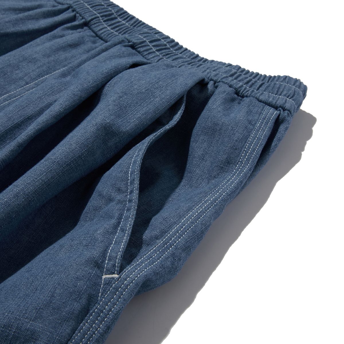펜필드(PENFIELD) TWO TUCK DENIM WIDE HALF PANTS BLUE_FP2WP50U