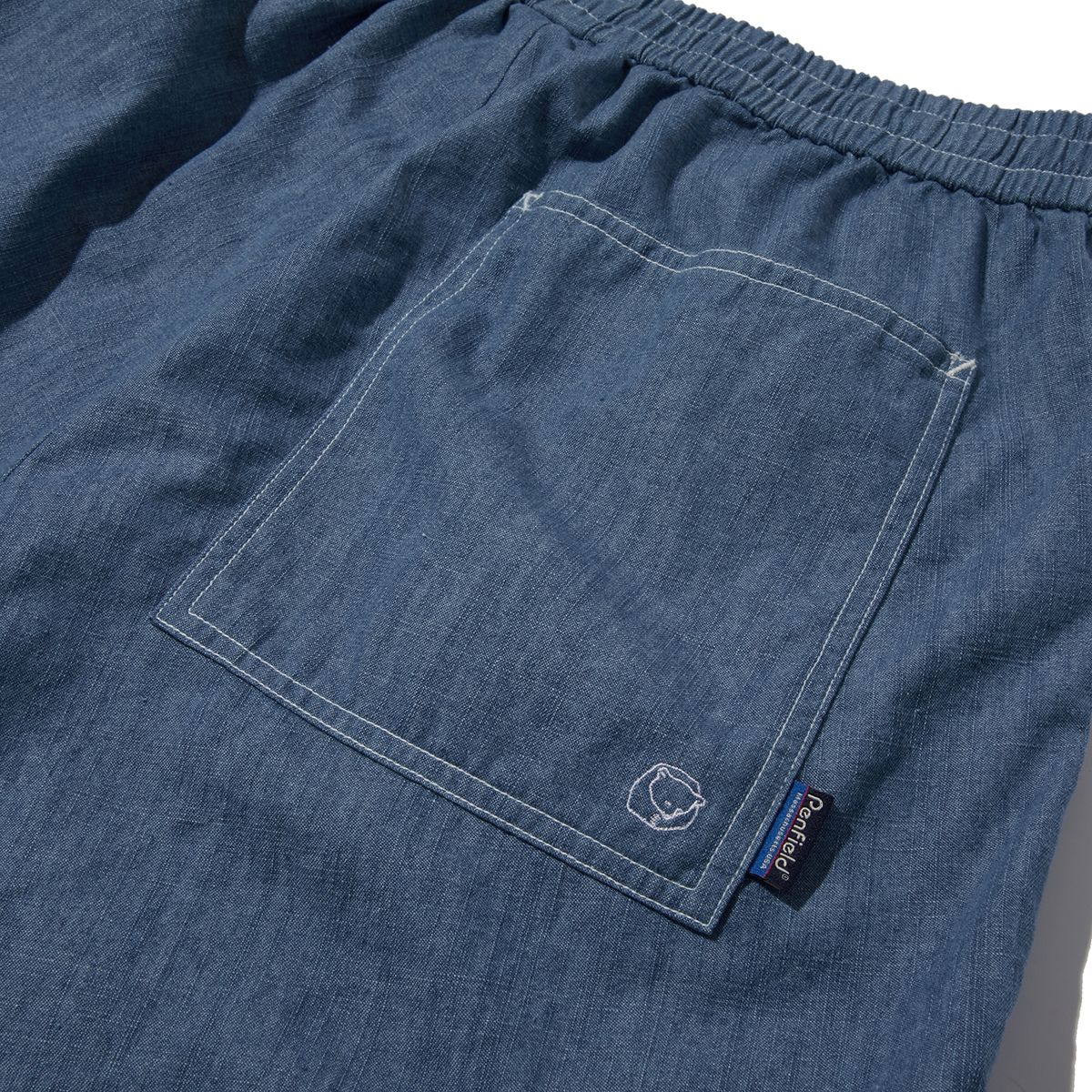 펜필드(PENFIELD) TWO TUCK DENIM WIDE HALF PANTS BLUE_FP2WP50U