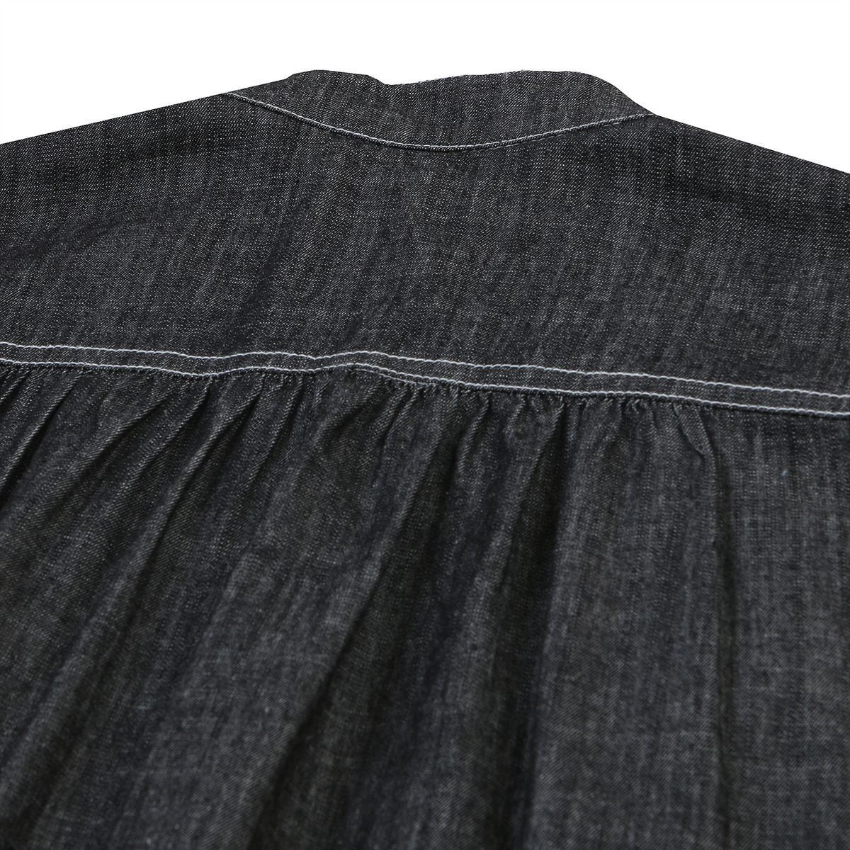 펜필드(PENFIELD) DENIM TWO TUCK SHIRT DRESS BLACK_FP2KS30F