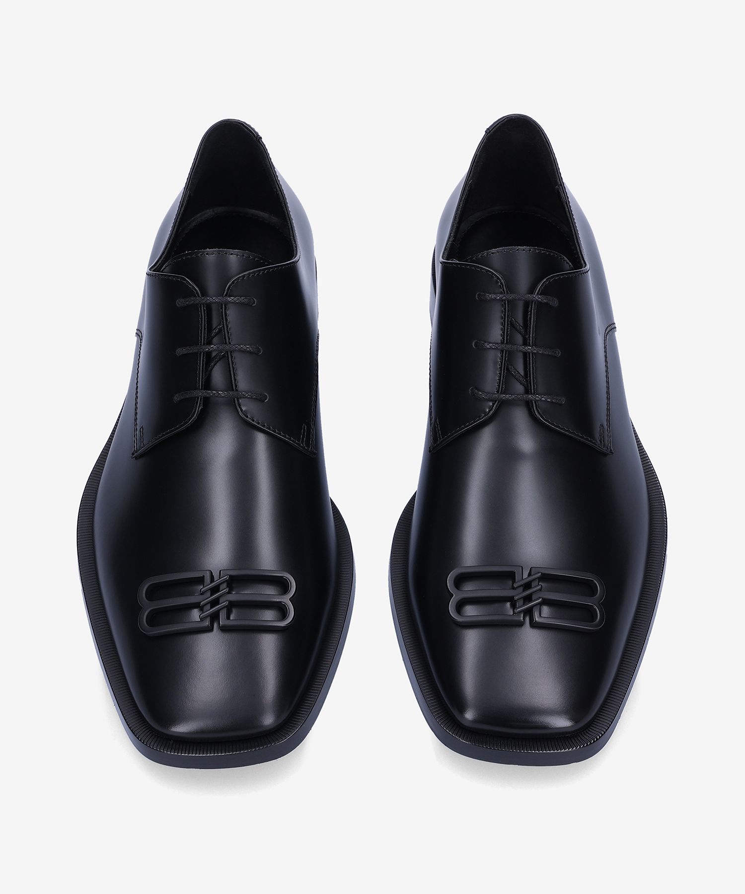 MUSINSA | BALENCIAGA BB Icon Derby Shoes - Black / 712642WA8E31000