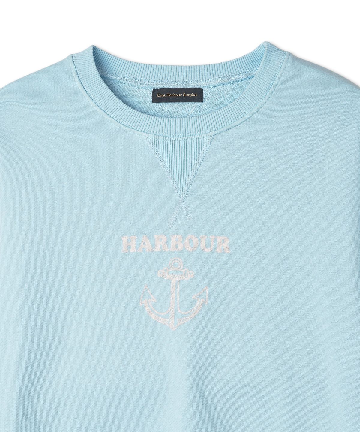 이스트 하버 서플러스(EAST HARBOUR SURPLUS) 비버 워시드 스웻셔츠 - 스카이블루