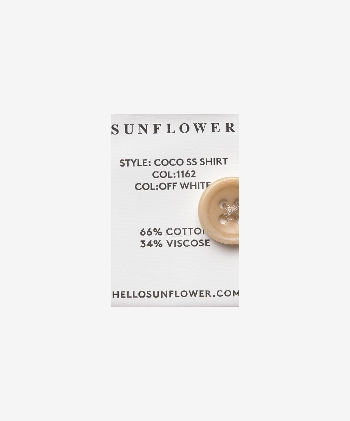 선플라워(SUNFLOWER) 코코 SS 셔츠 - 오프 화이트 / 1162010