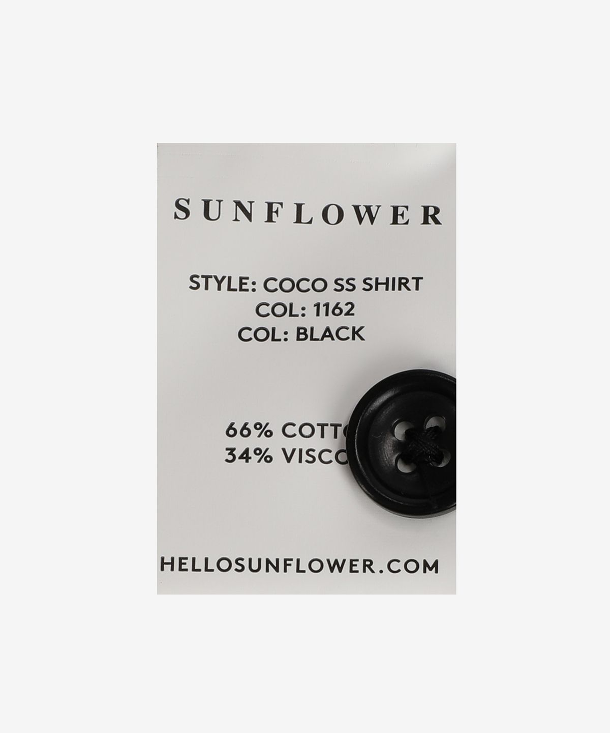 선플라워(SUNFLOWER) 코코 SS 셔츠 - 블랙 / 1162999