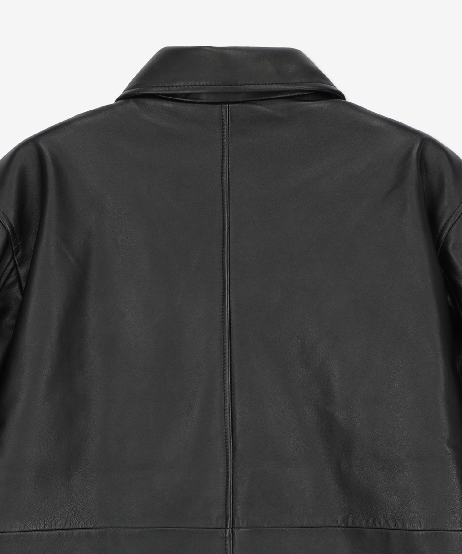MUSINSA | SUPERSUB Vintage Track Biker Leather Jumper - Black